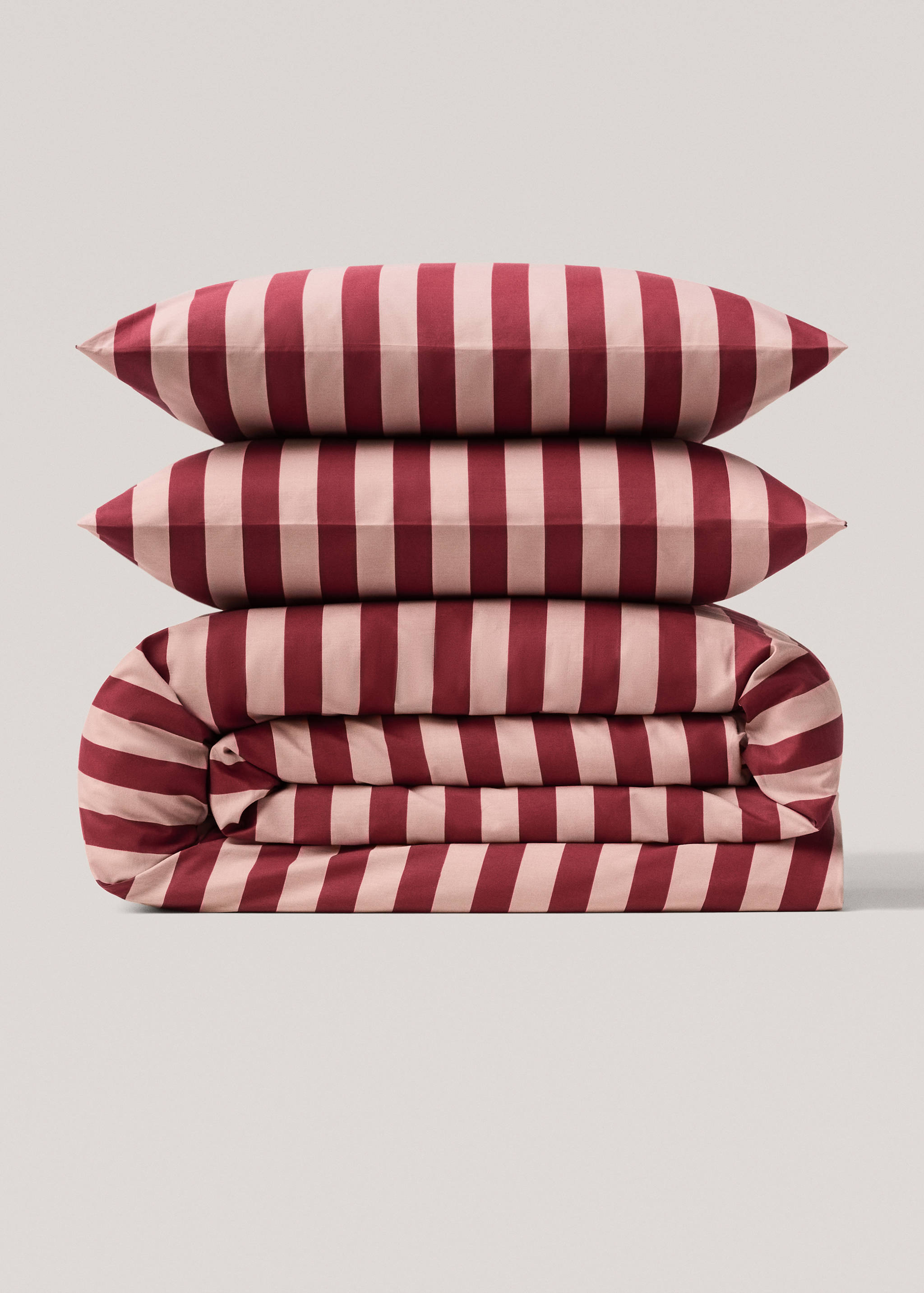 Percale cotton Kodak-striped duvet cover for 180cm bed - Article without model