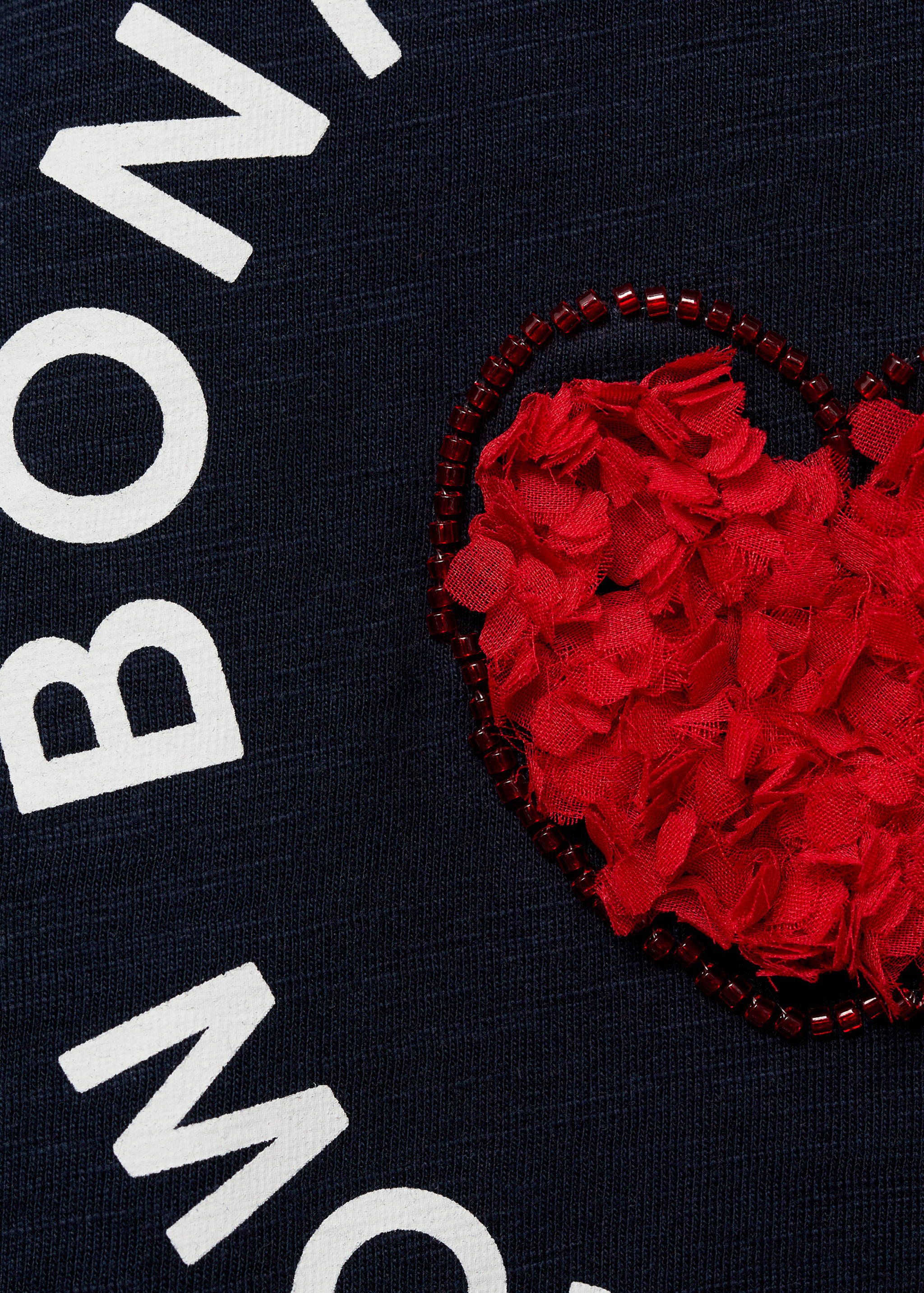 爱心印花T恤 - null