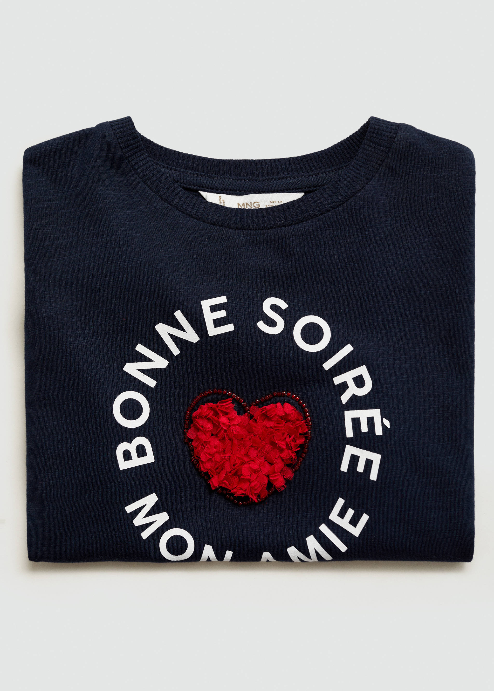 爱心印花T恤 - null