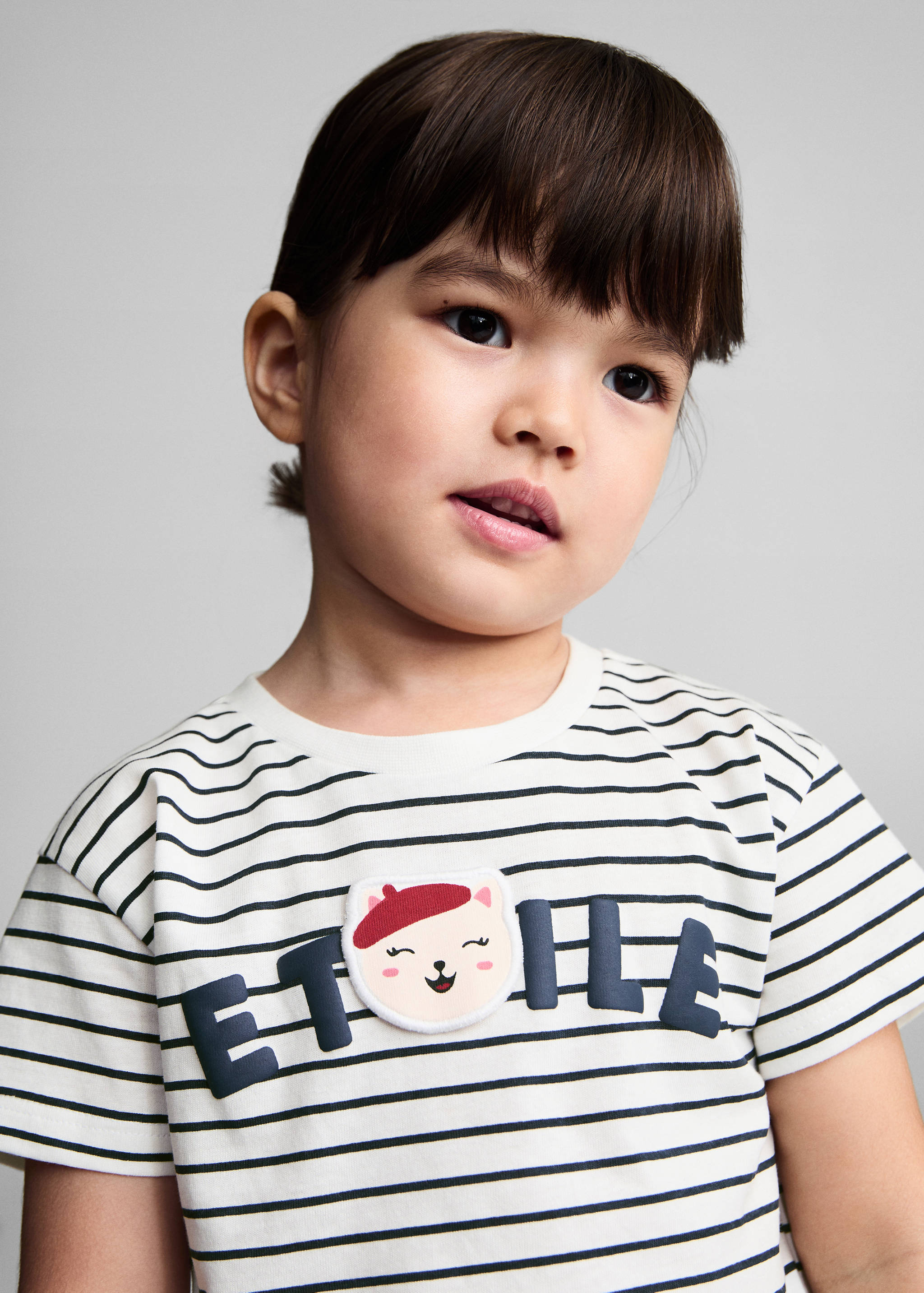 Striped cotton T-shirt - Details of the article 1