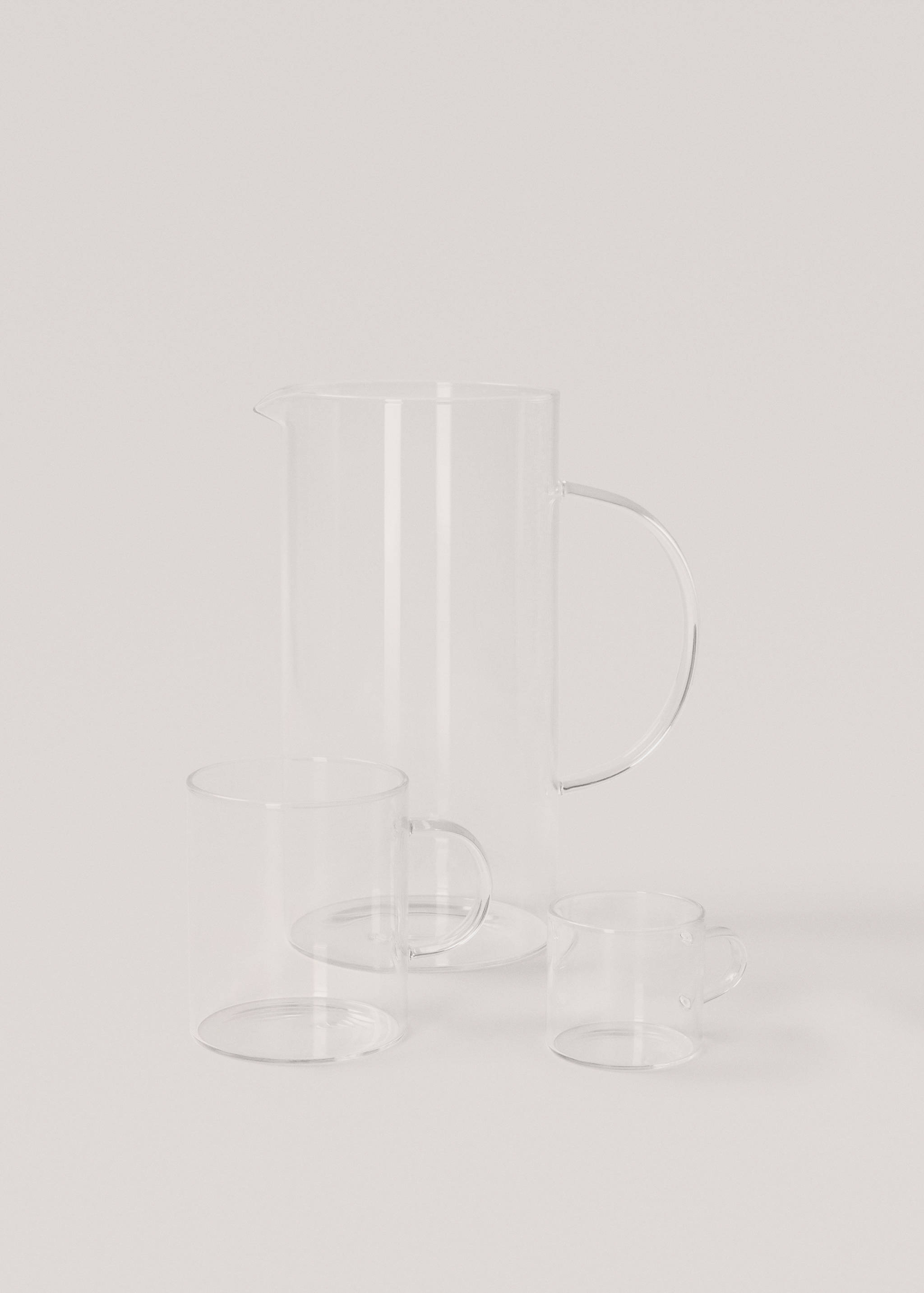 Large borosilicate jug with design and handle - Details of the article 3