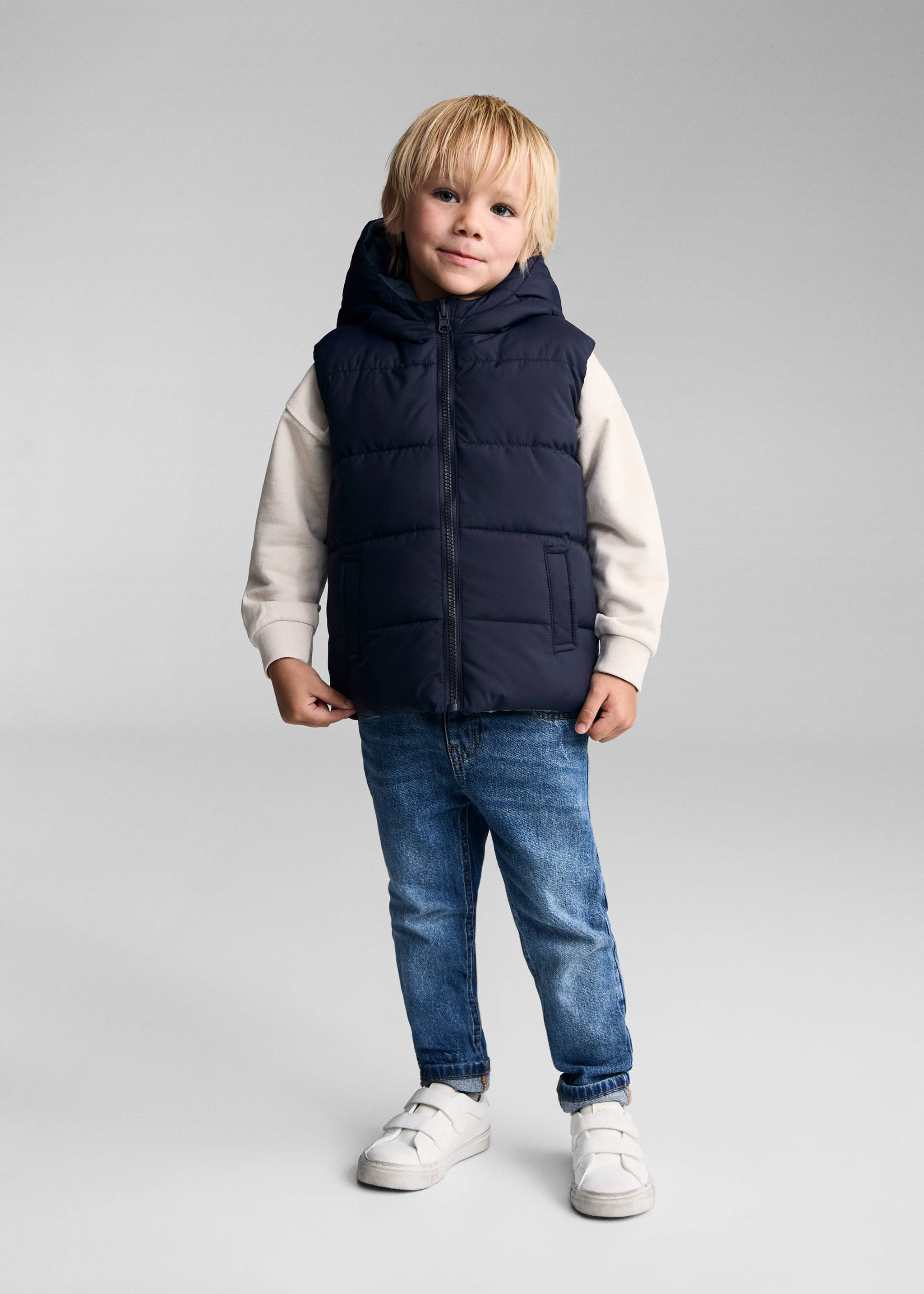 Reversible quilted gilet - General plane