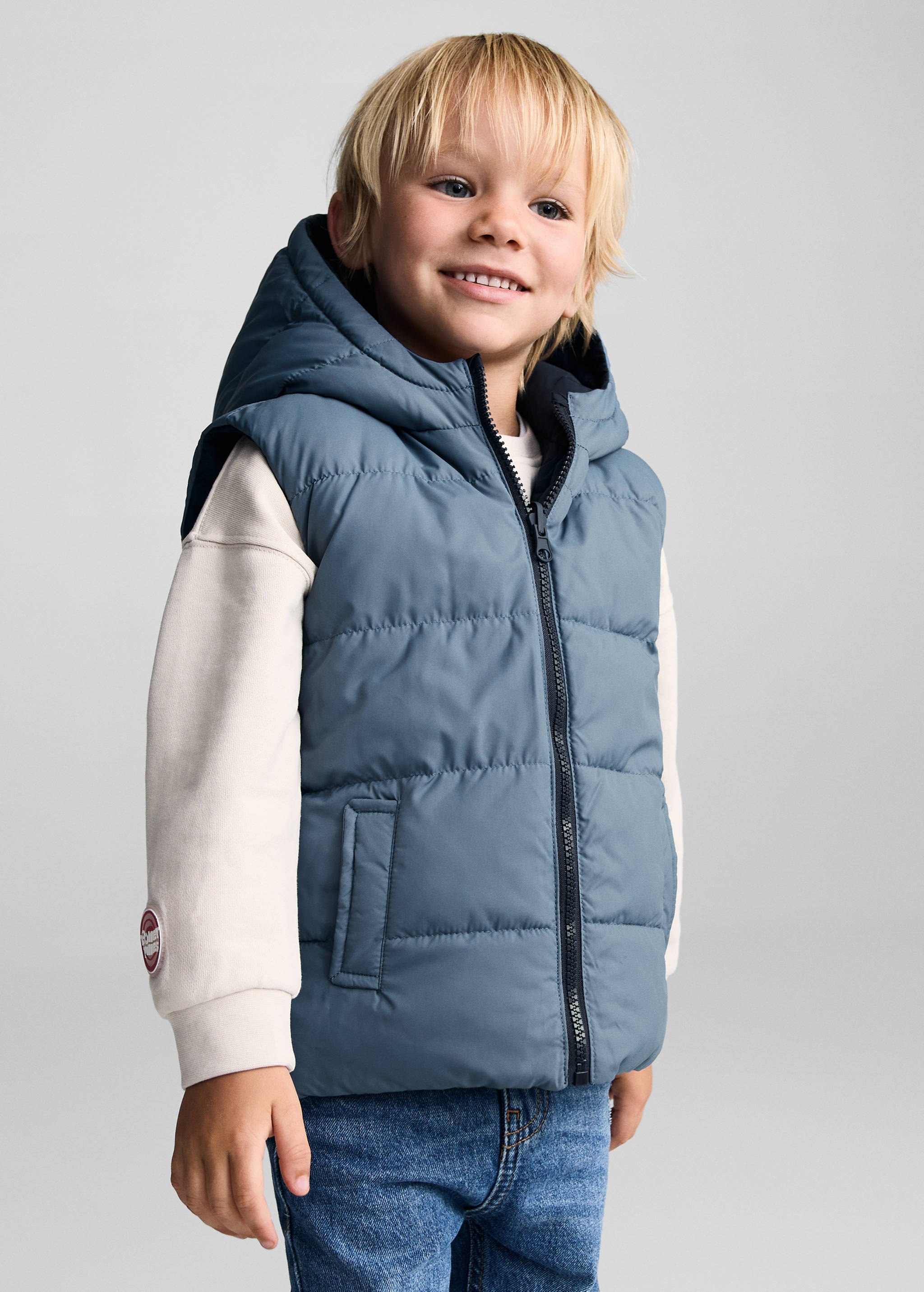 Reversible quilted gilet - Medium plane