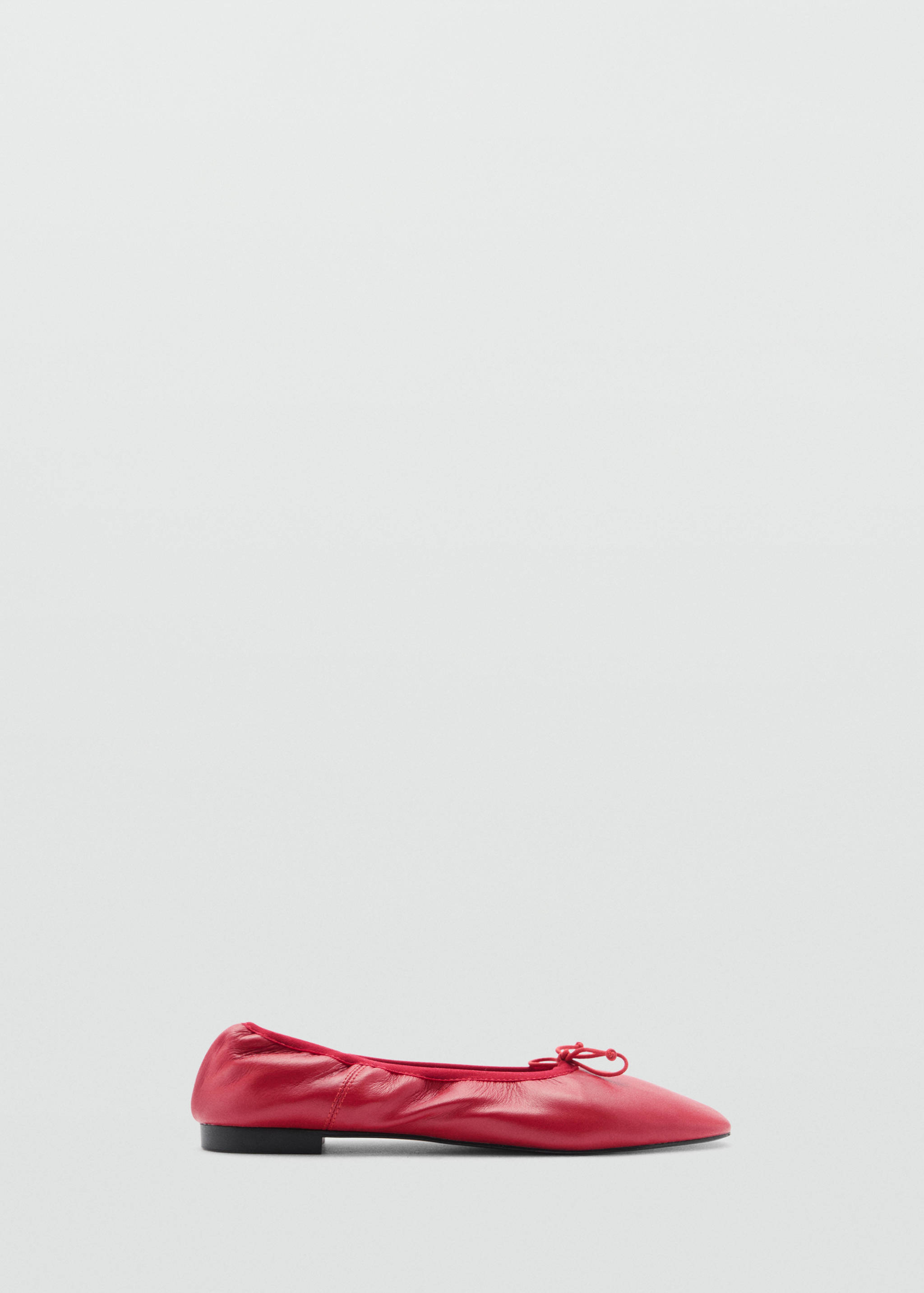 Leather ballet flats with bow - Article without model