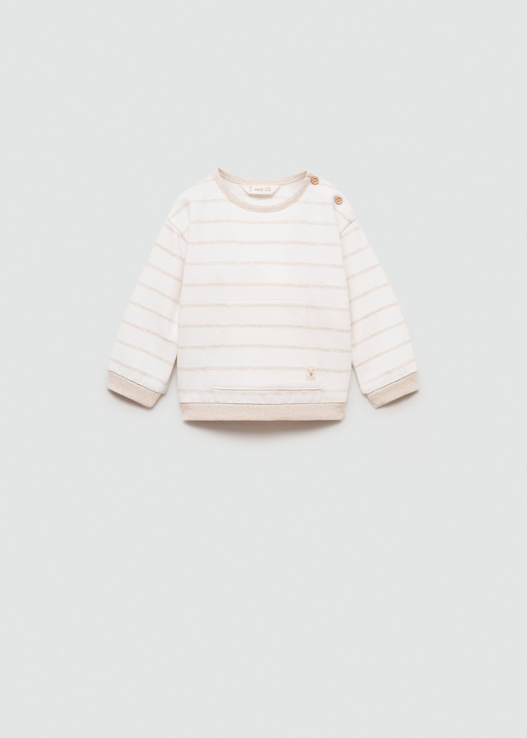 Sweat-shirt coton rayures - Article sans modèle