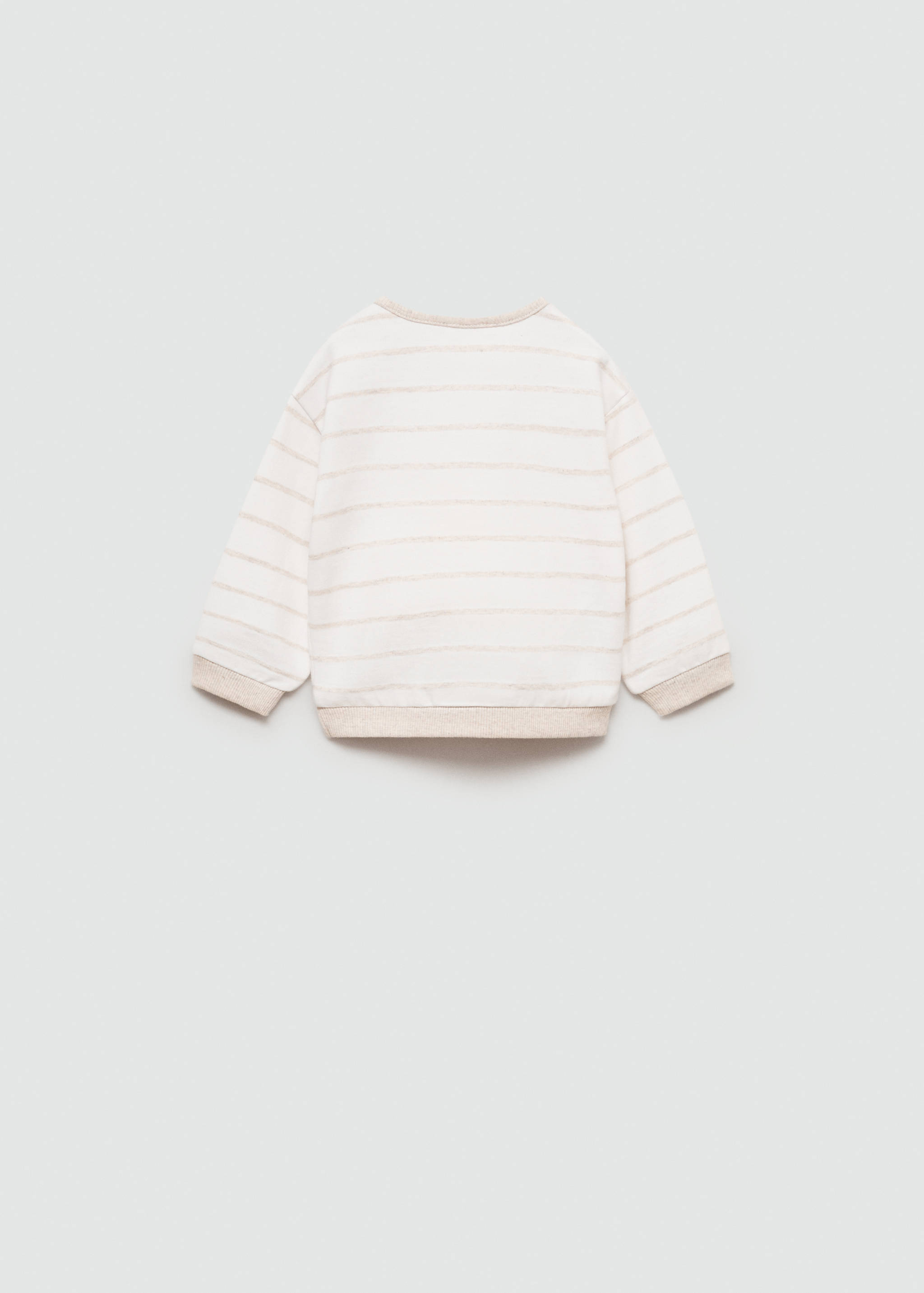 Sweat-shirt coton rayures - Verso de l’article