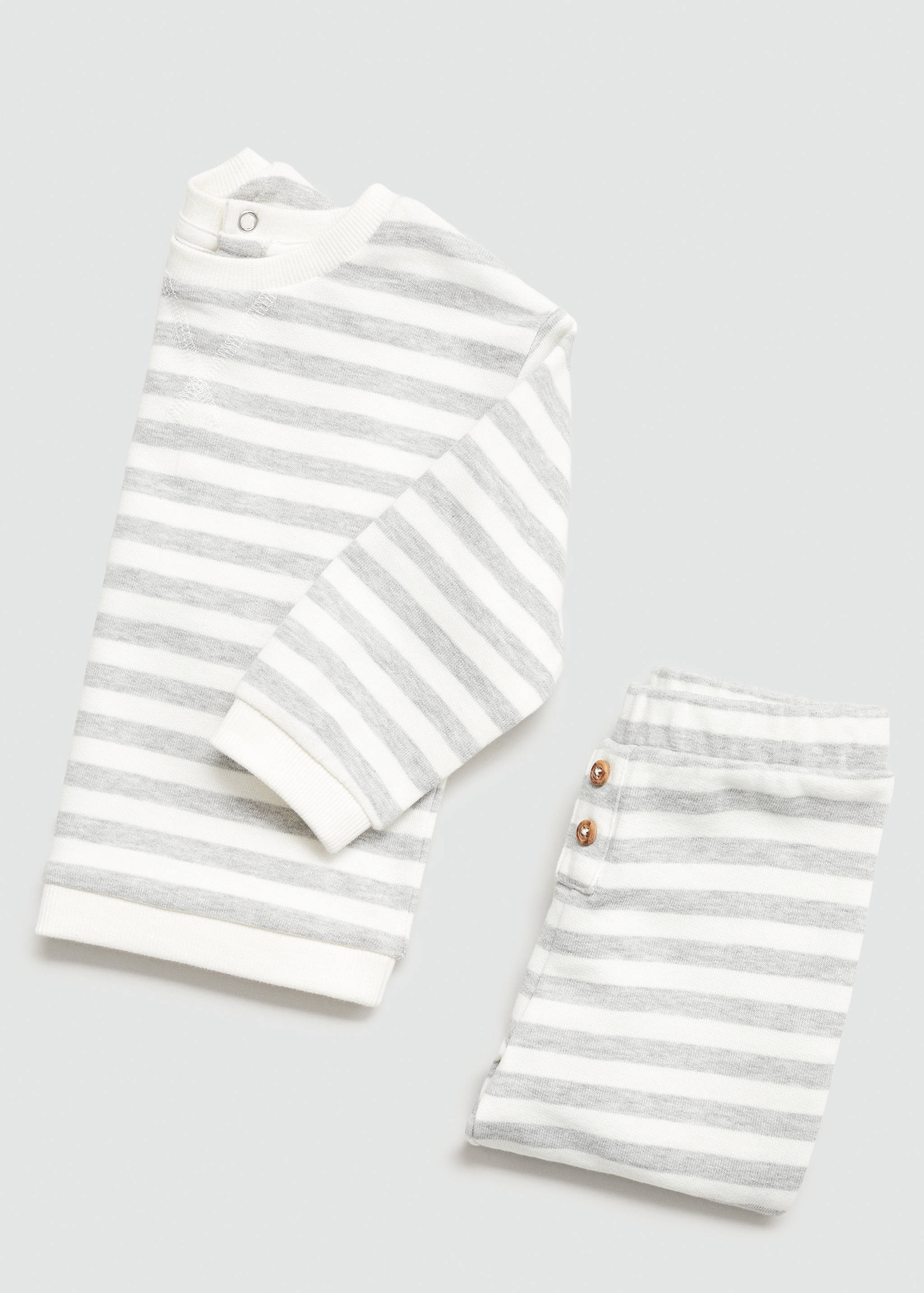Striped cotton-blend sweatshirt - Details of the article 1