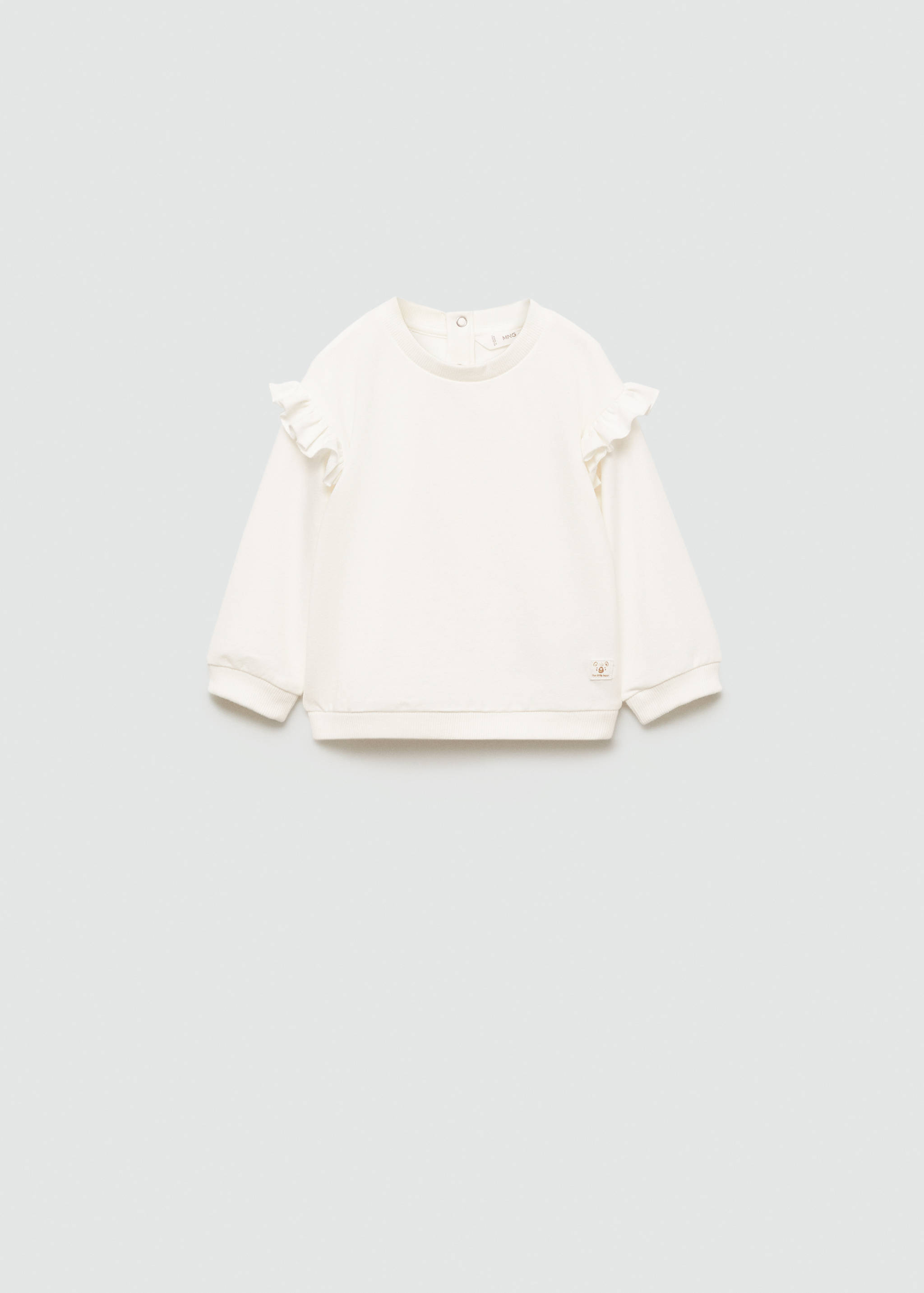 Ruffled cotton sweatshirt - Article without model