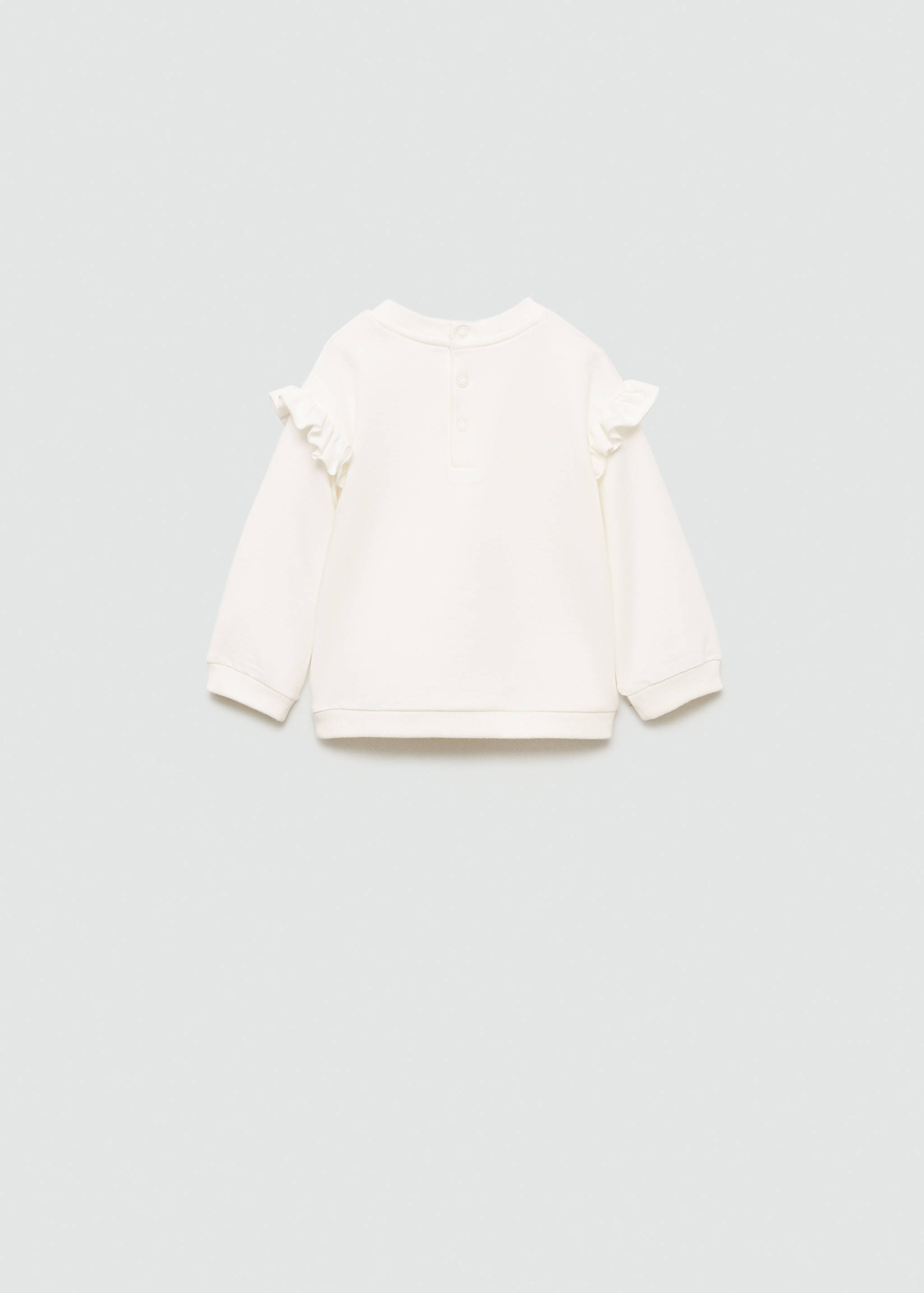 Ruffled cotton sweatshirt - Reverse of the article