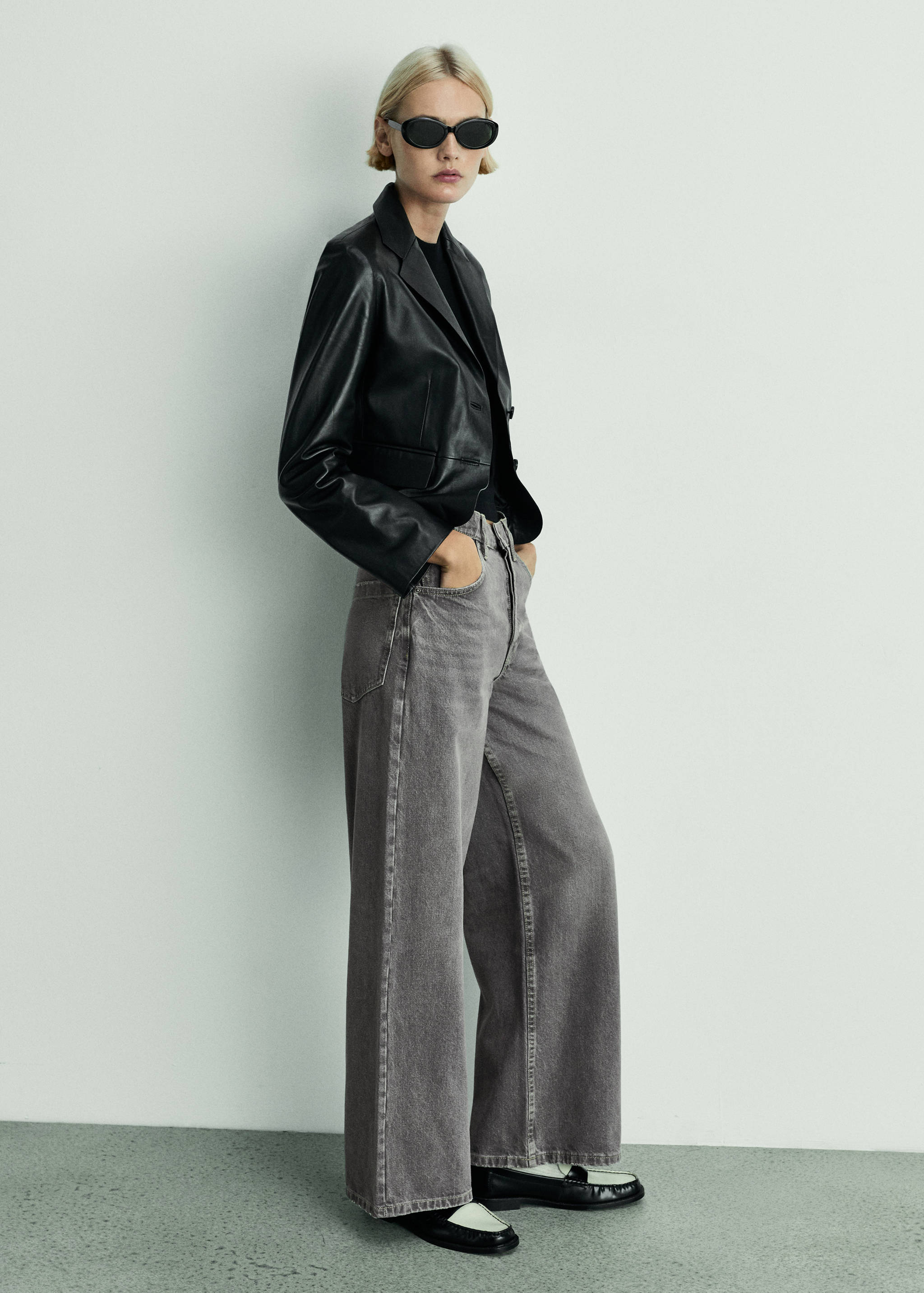 Jeans wideleg loose tiro medio - Plano general