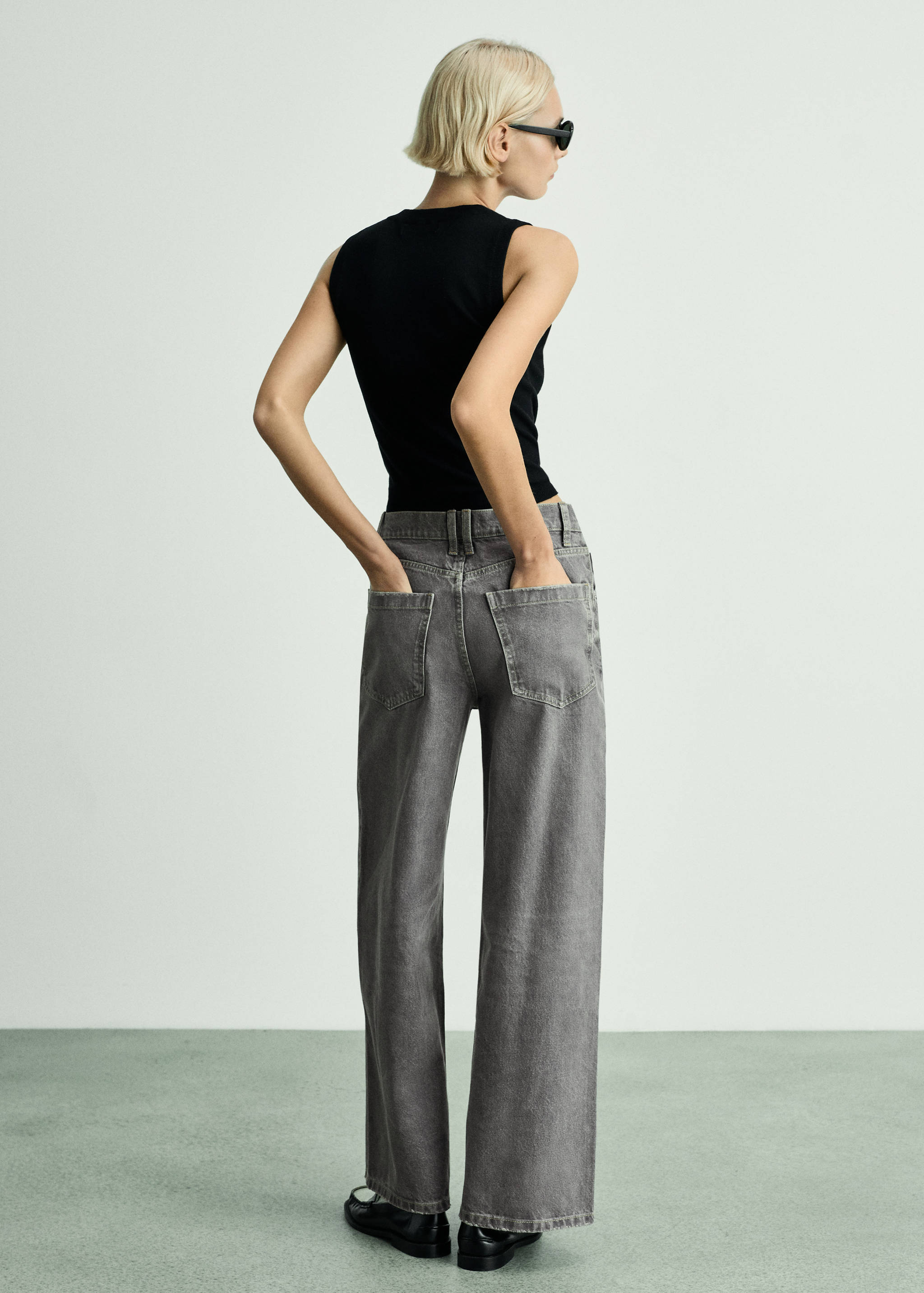 Jeans wideleg loose tiro medio - Reverso del artículo