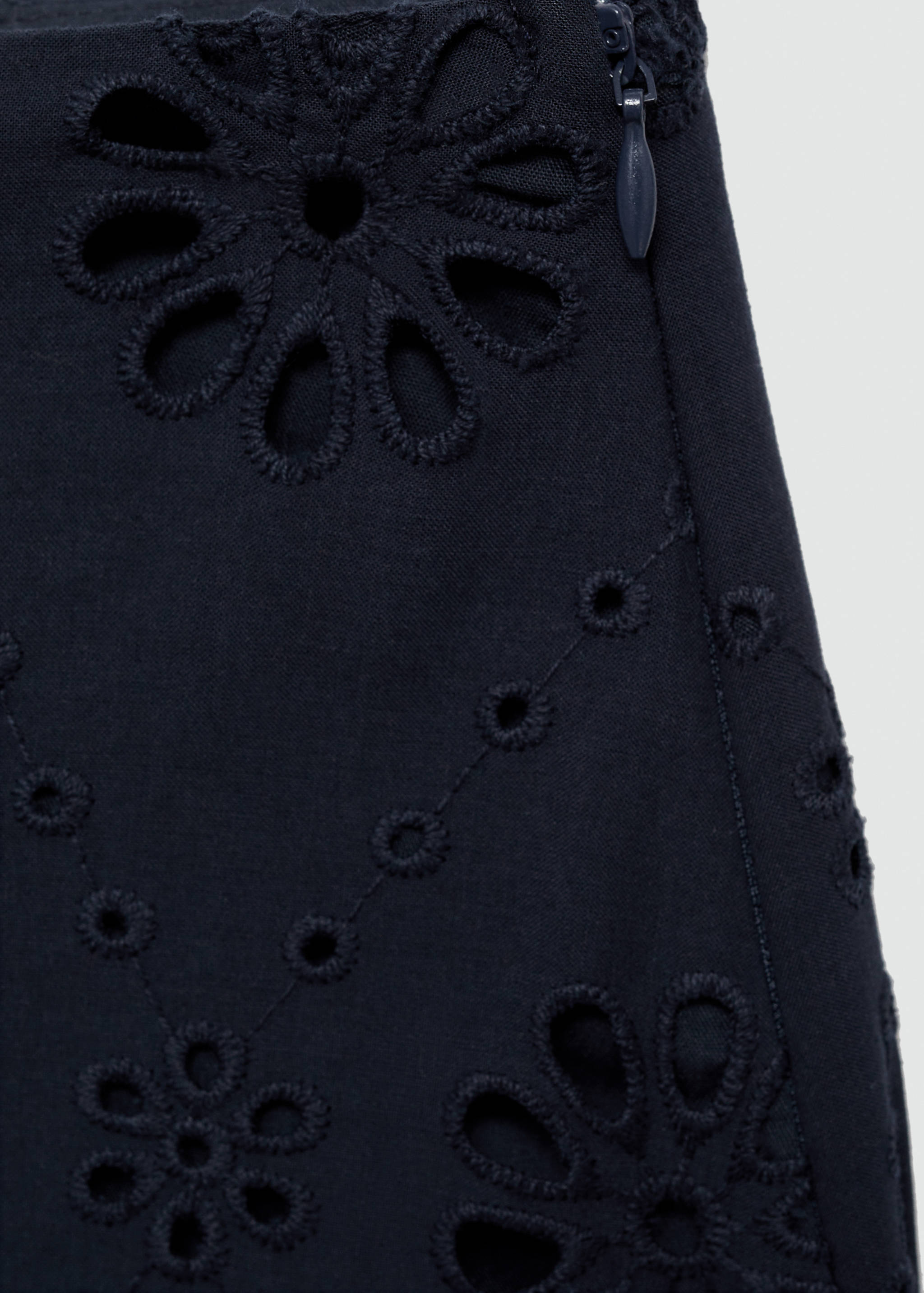 英格兰刺绣棉质短裙 - null