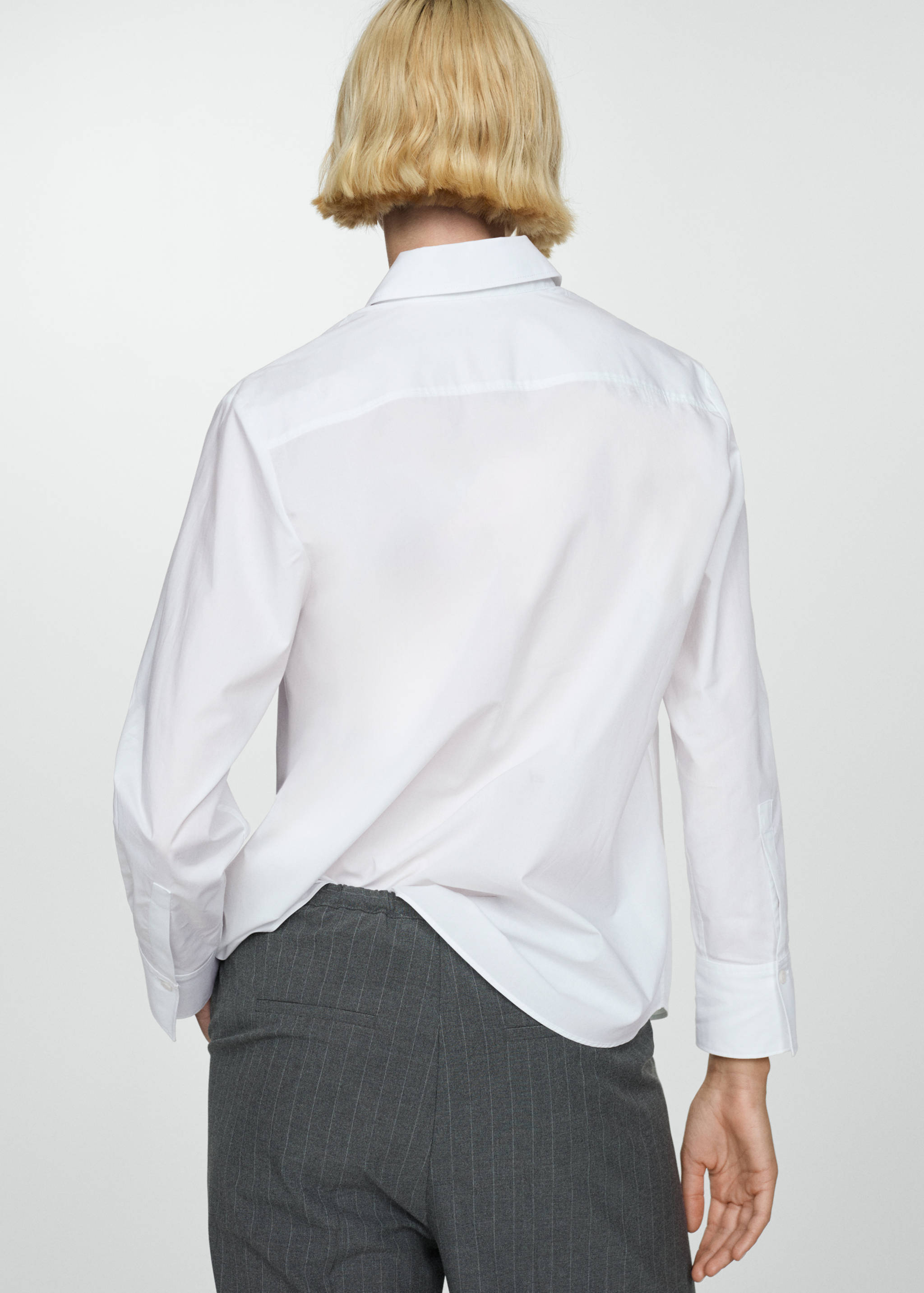 Regular cotton lyocell-blend shirt - Reverse of the article