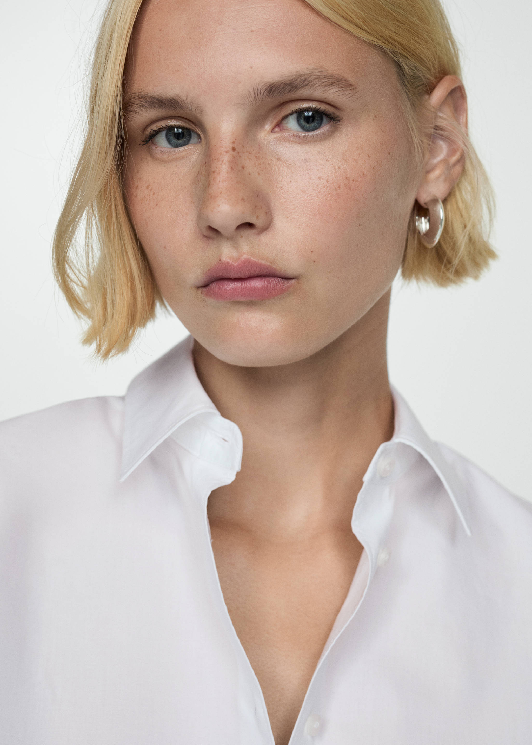 Regular cotton lyocell-blend shirt - Details of the article 1