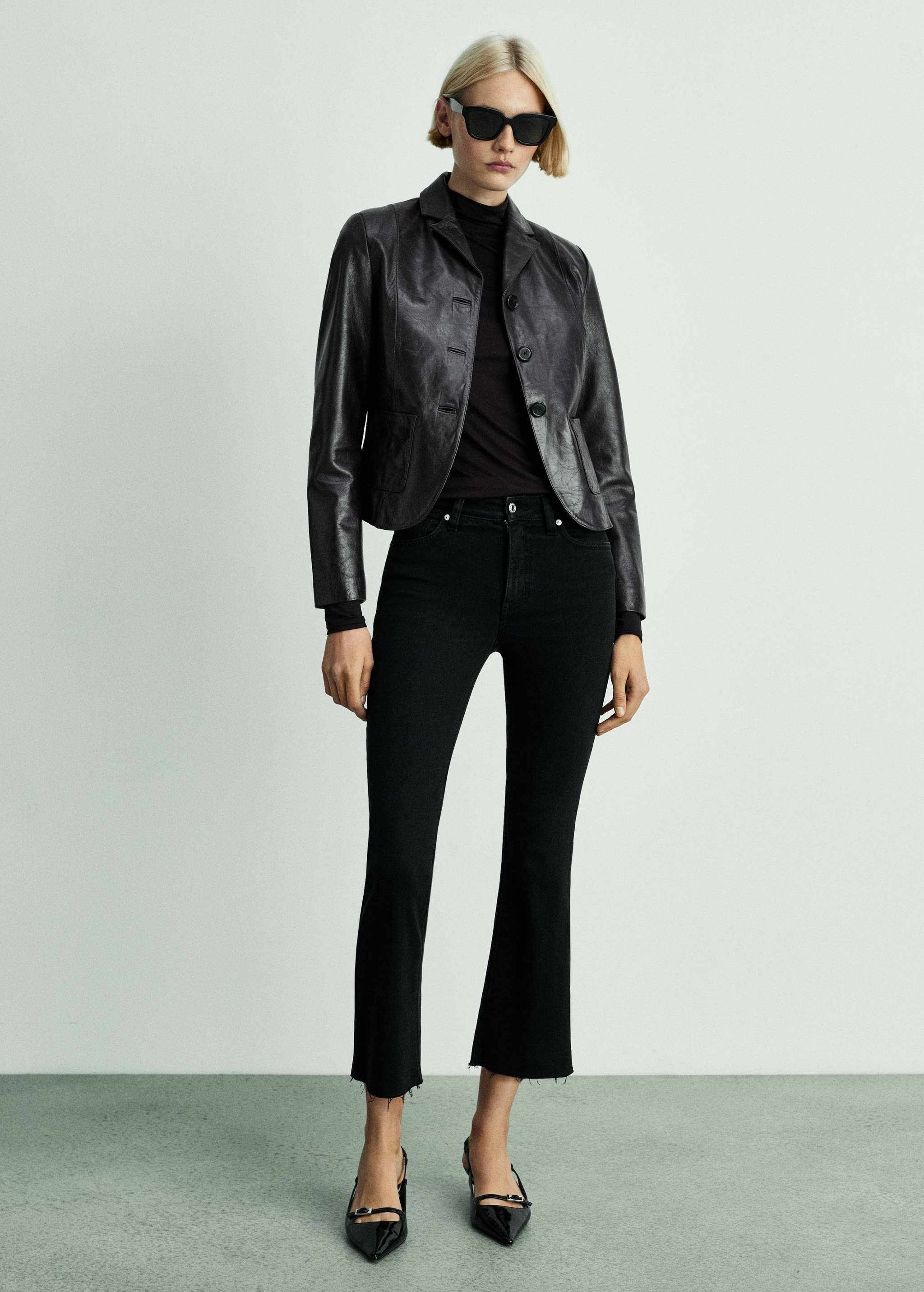 Sienna flared cropped jeans - General plane