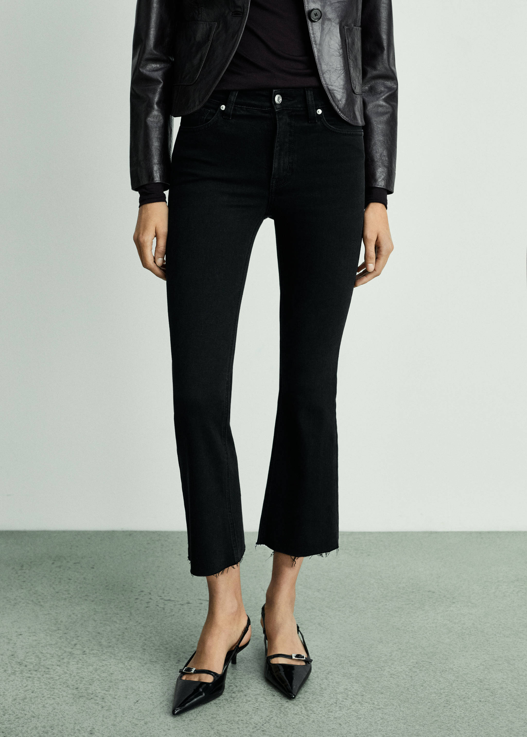 Sienna flared cropped jeans - Medium plane