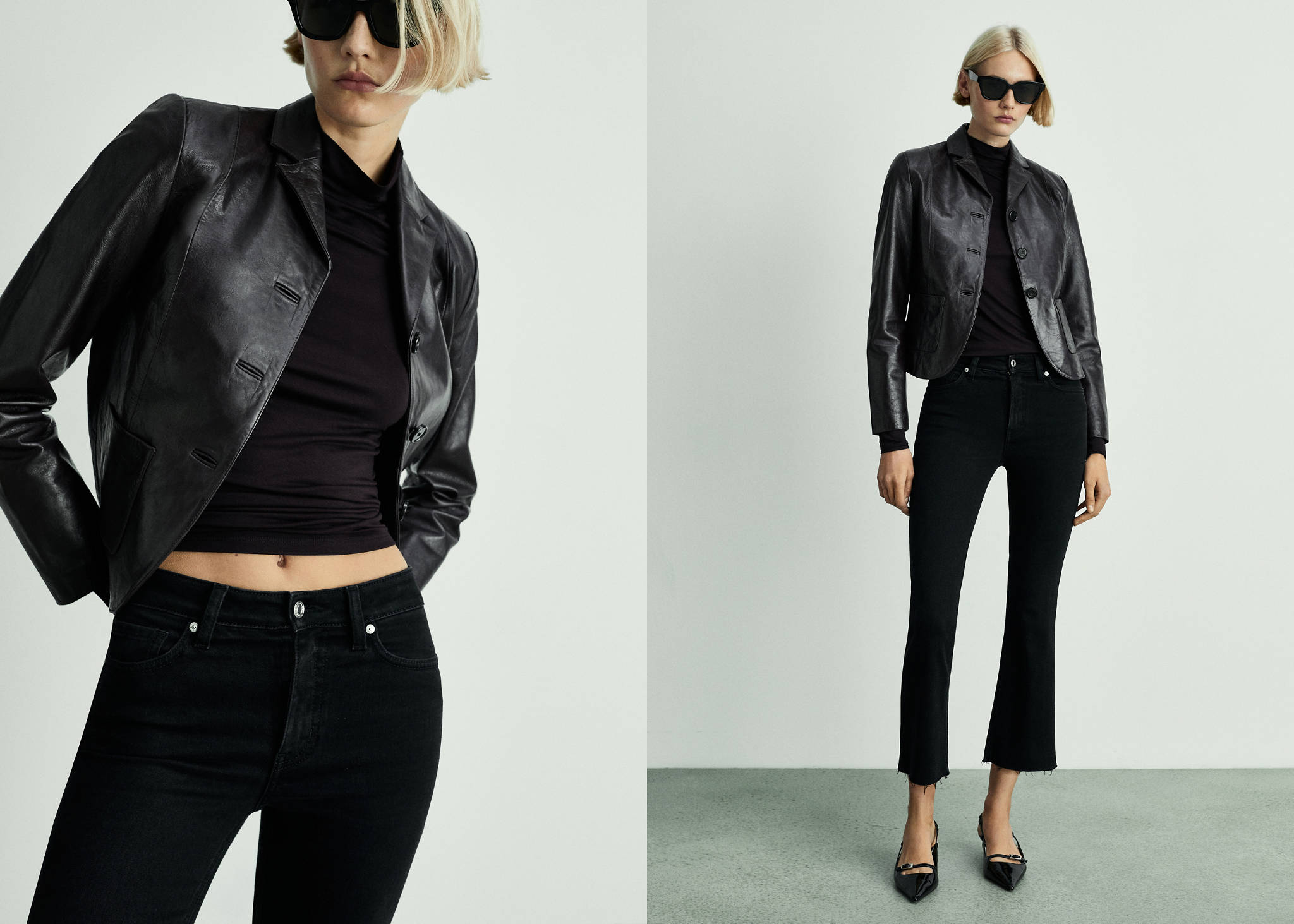Sienna flared cropped jeans - Panoramic plane