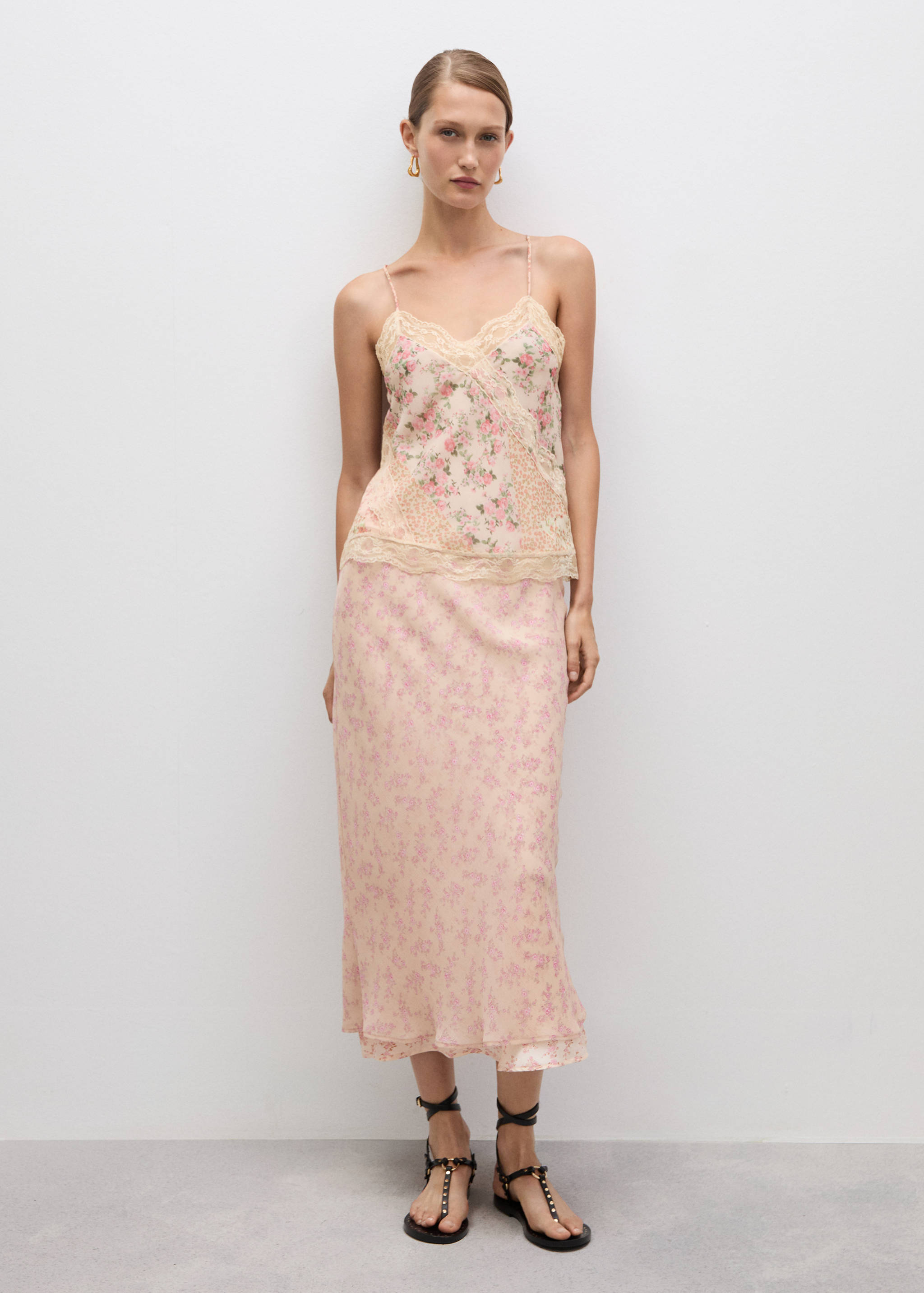 Printed lace top - General plane