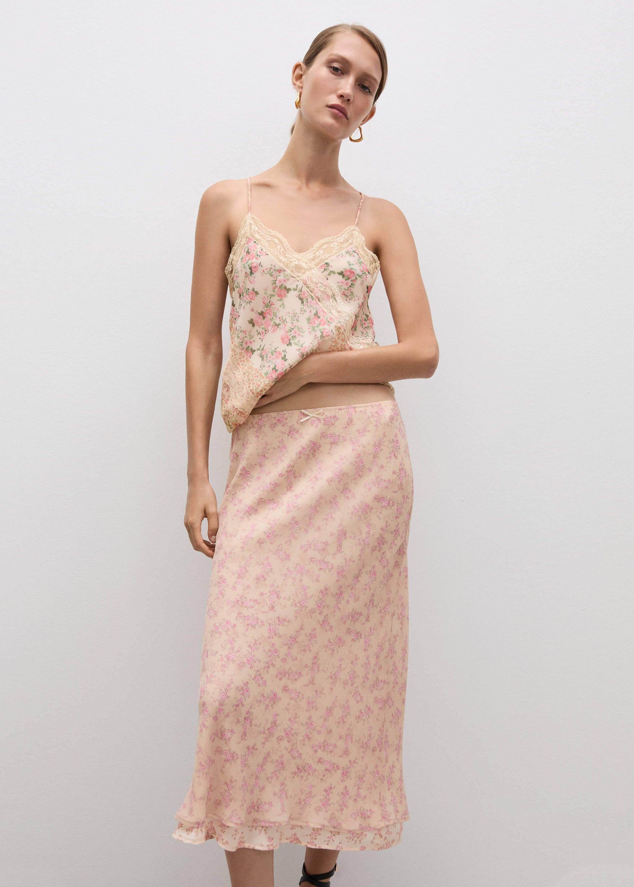 Printed lace top - Details of the article 2