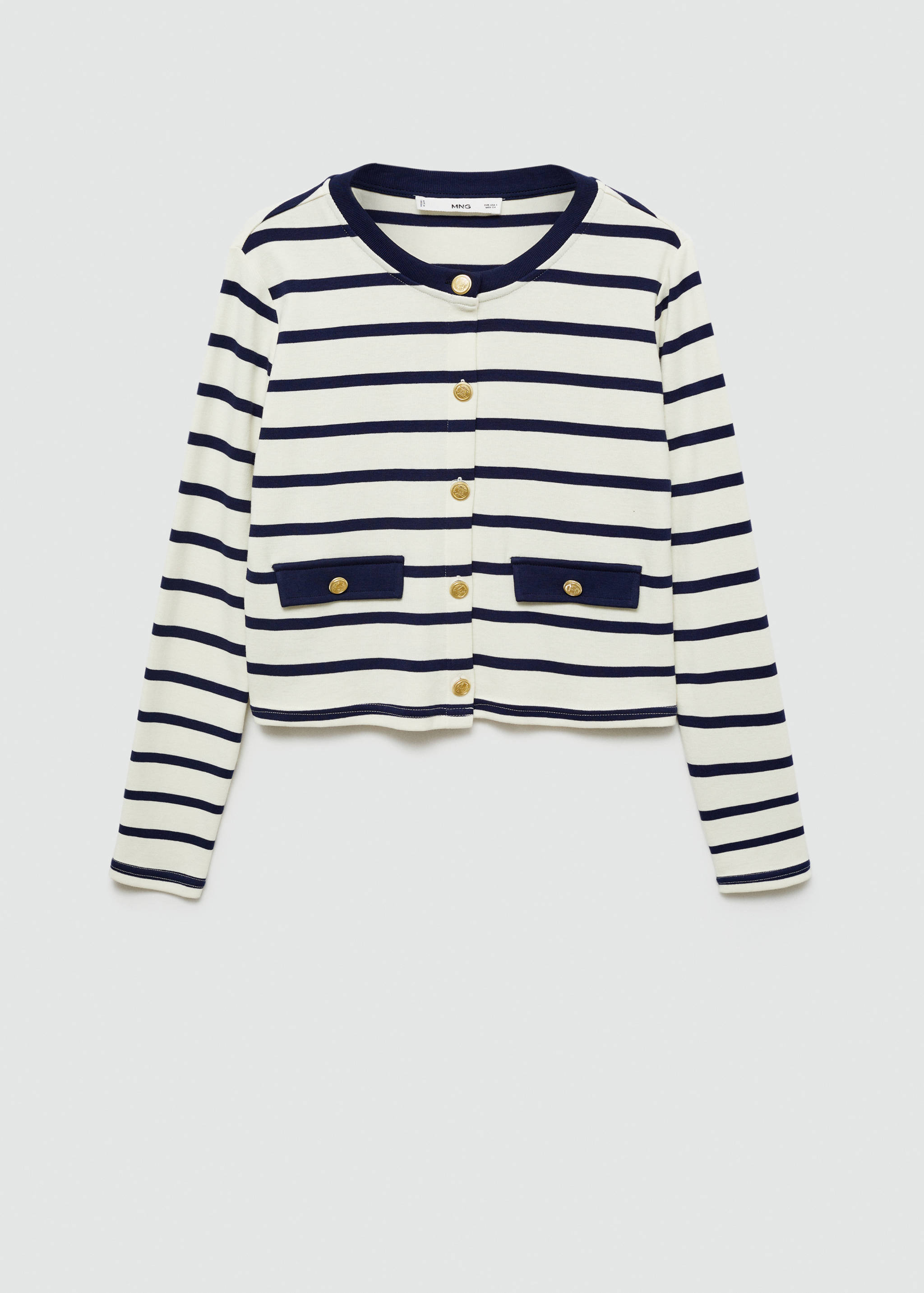 Striped cardigan with buttons - Article without model