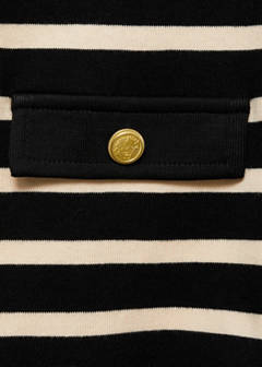 Striped cardigan with buttons — Black 7