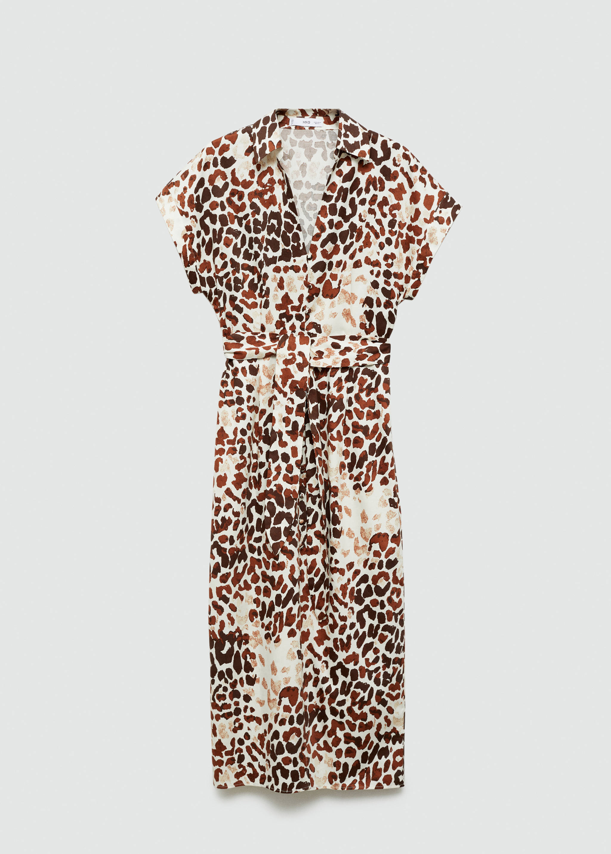 Animal-print dress with bow - Article without model