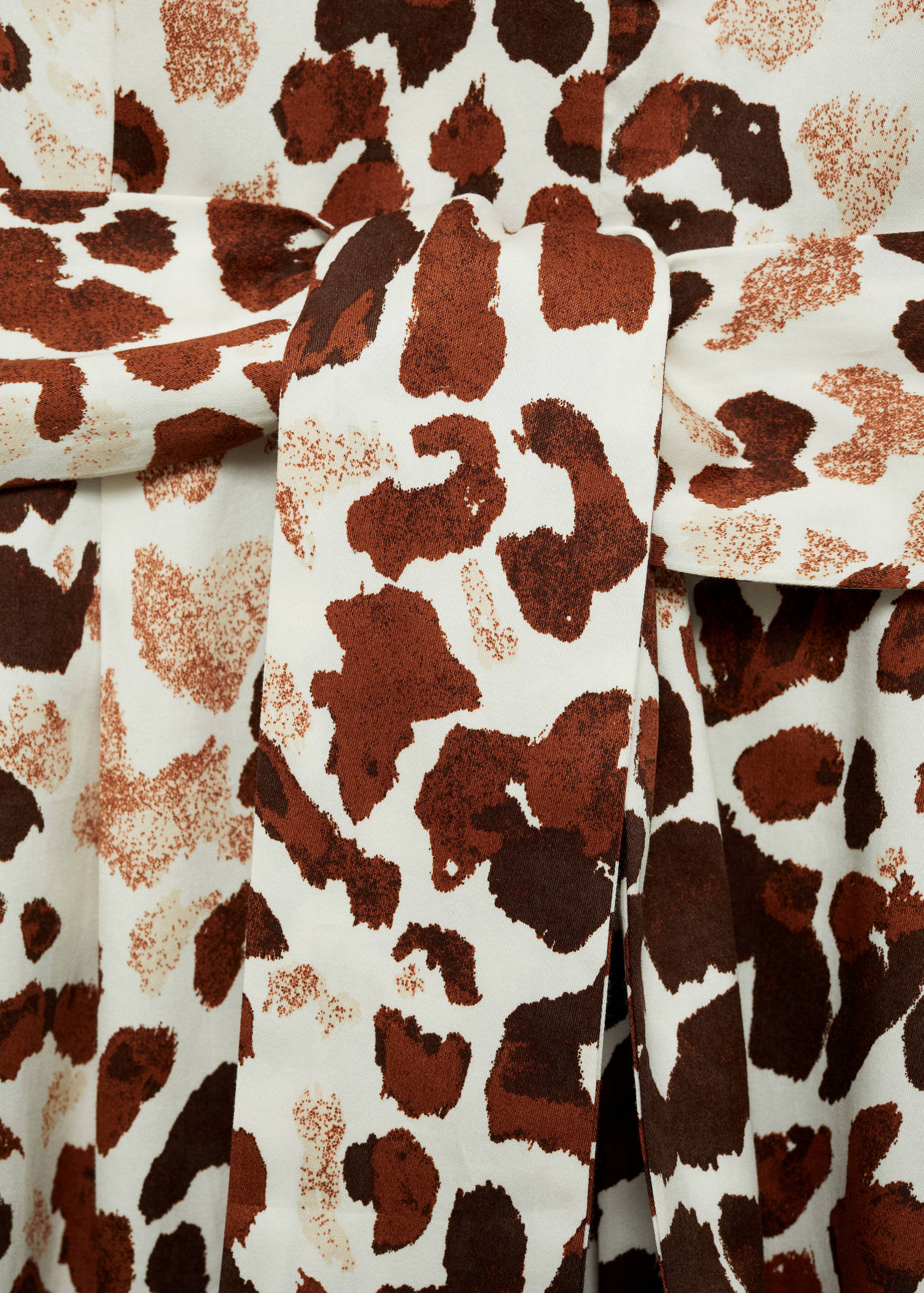 Animal-print dress with bow - Details of the article 8