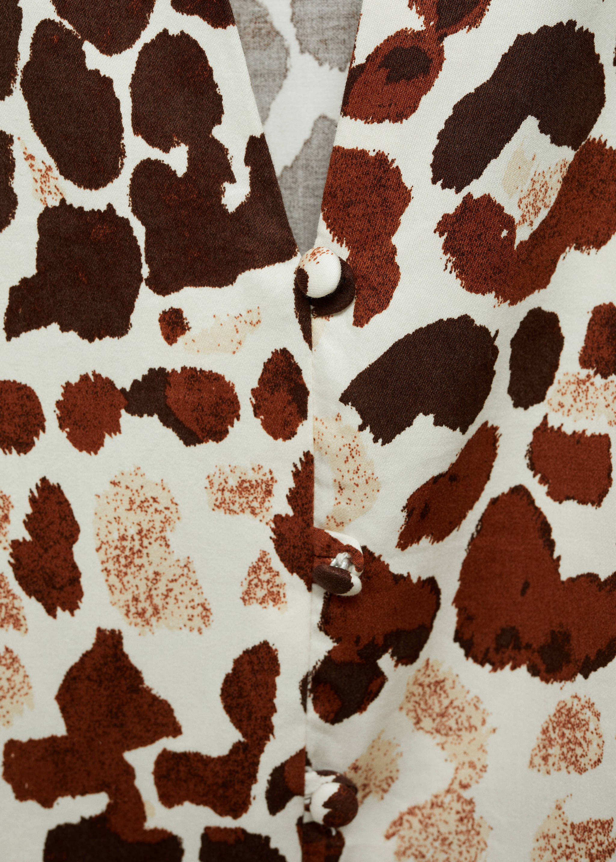 Animal-print dress with bow - Details of the article 0
