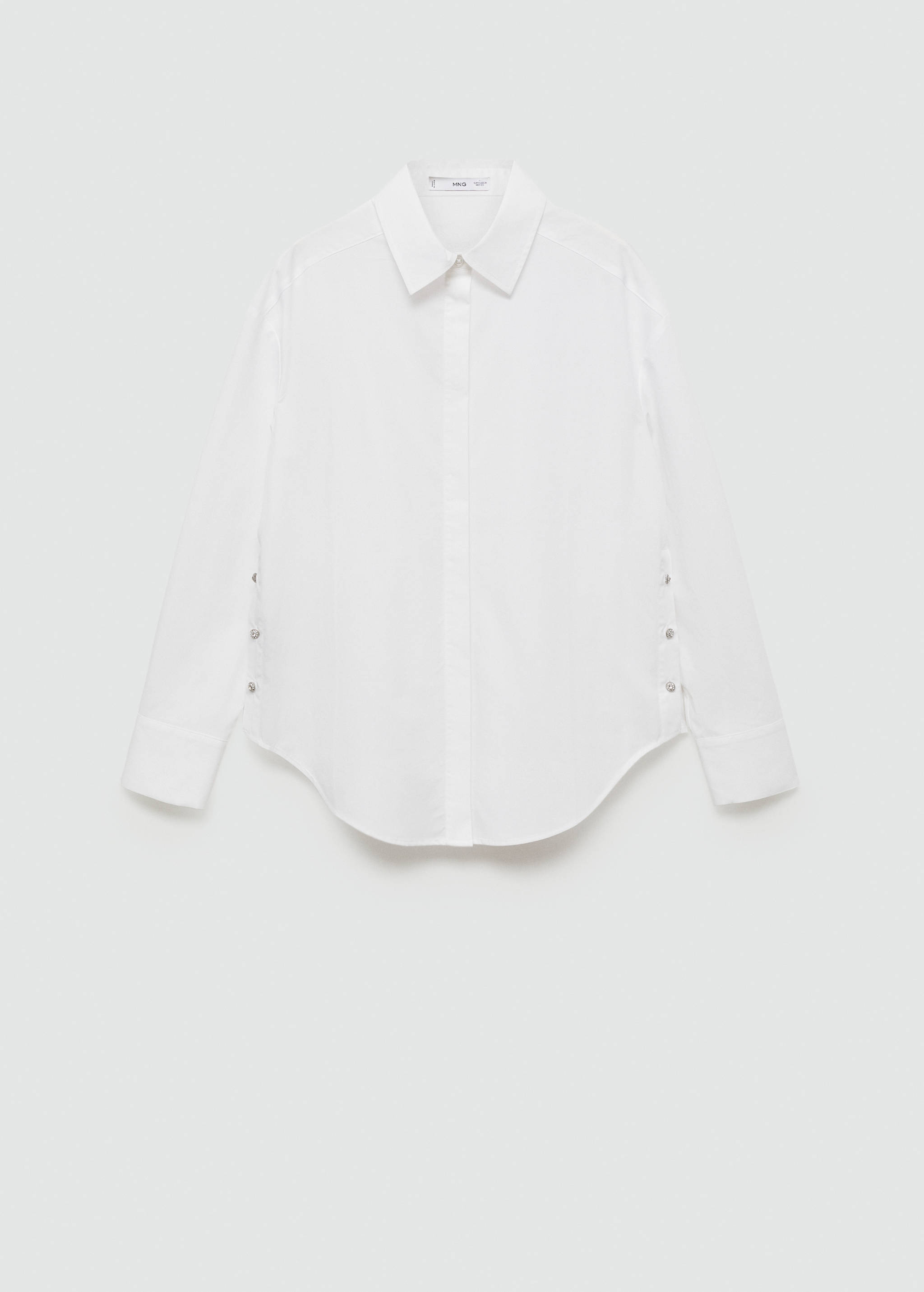 Lyocell shirt with hidden buttons - Article without model