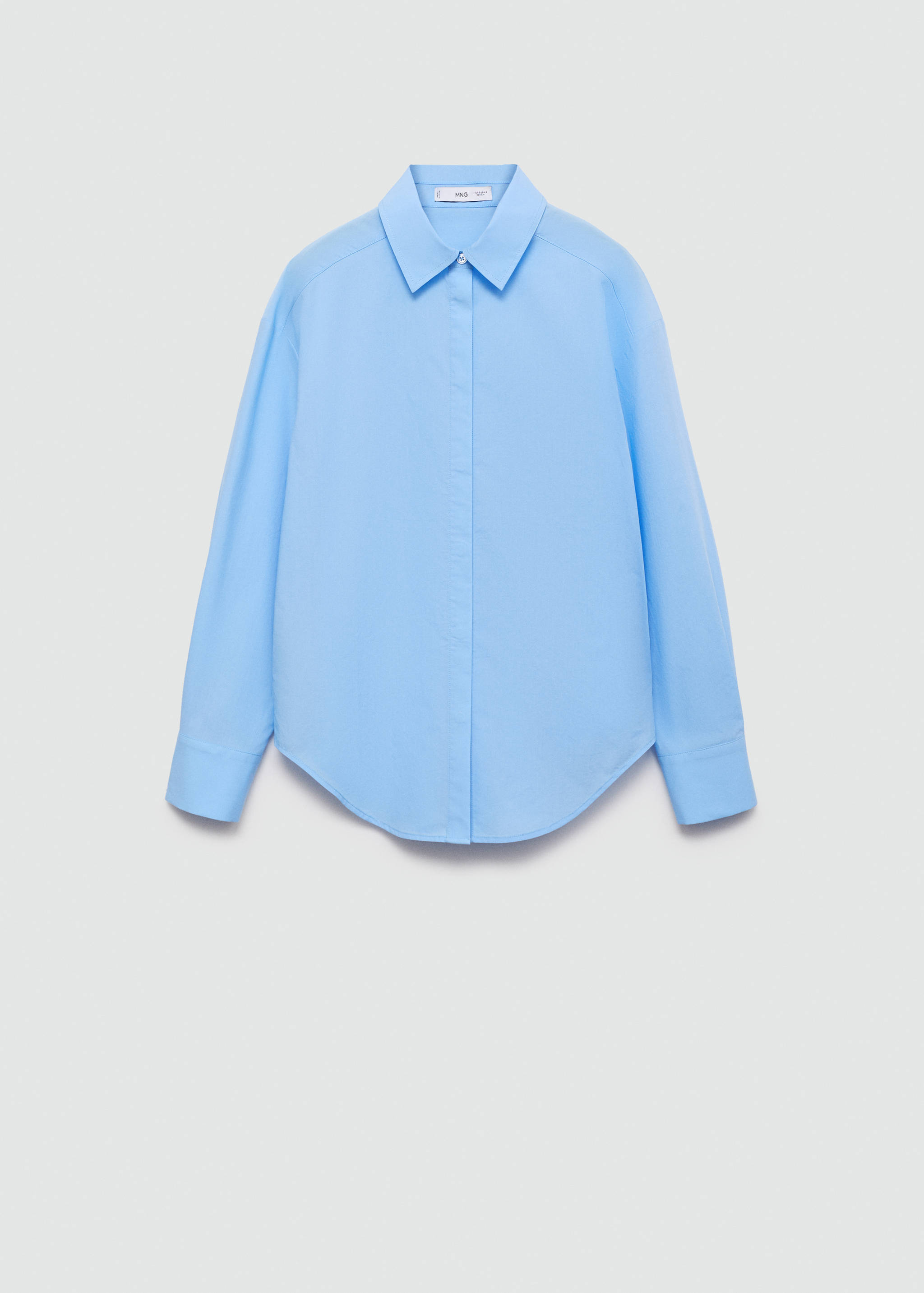 Lyocell shirt with hidden buttons - Article without model