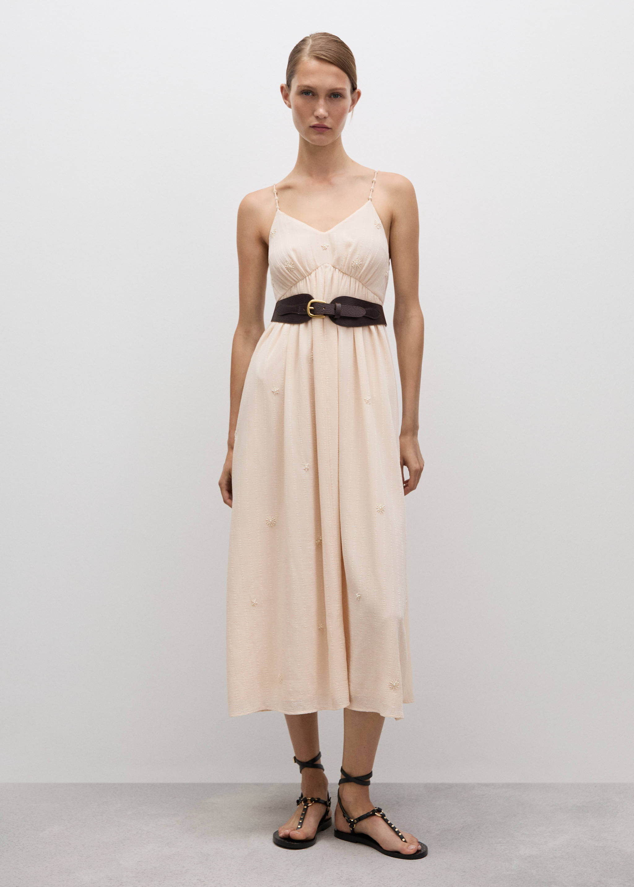 Robe bretelles perles - Plan général