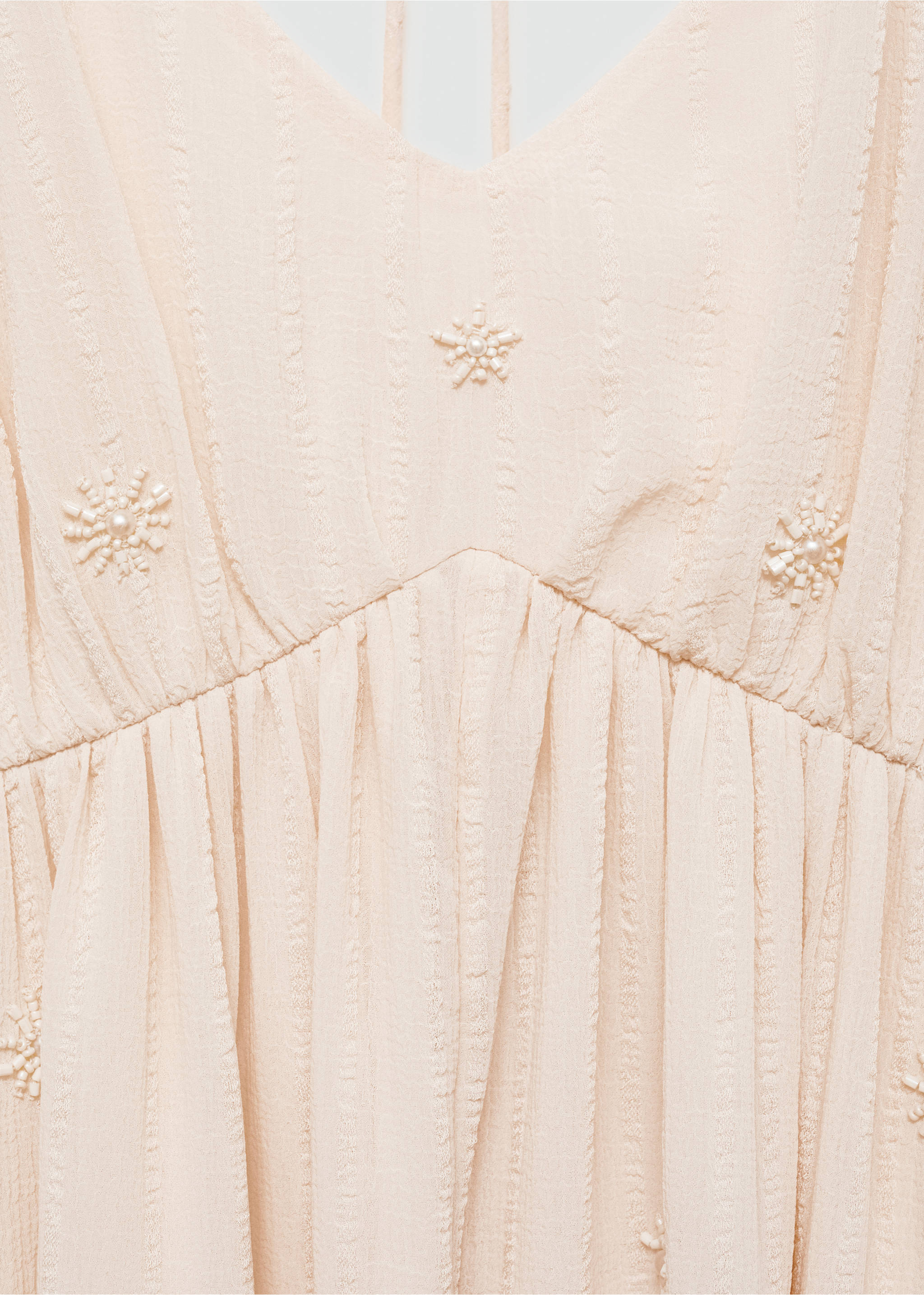 Robe bretelles perles - Détail de l'article 8, Écru. Ref: 77024041-00.
