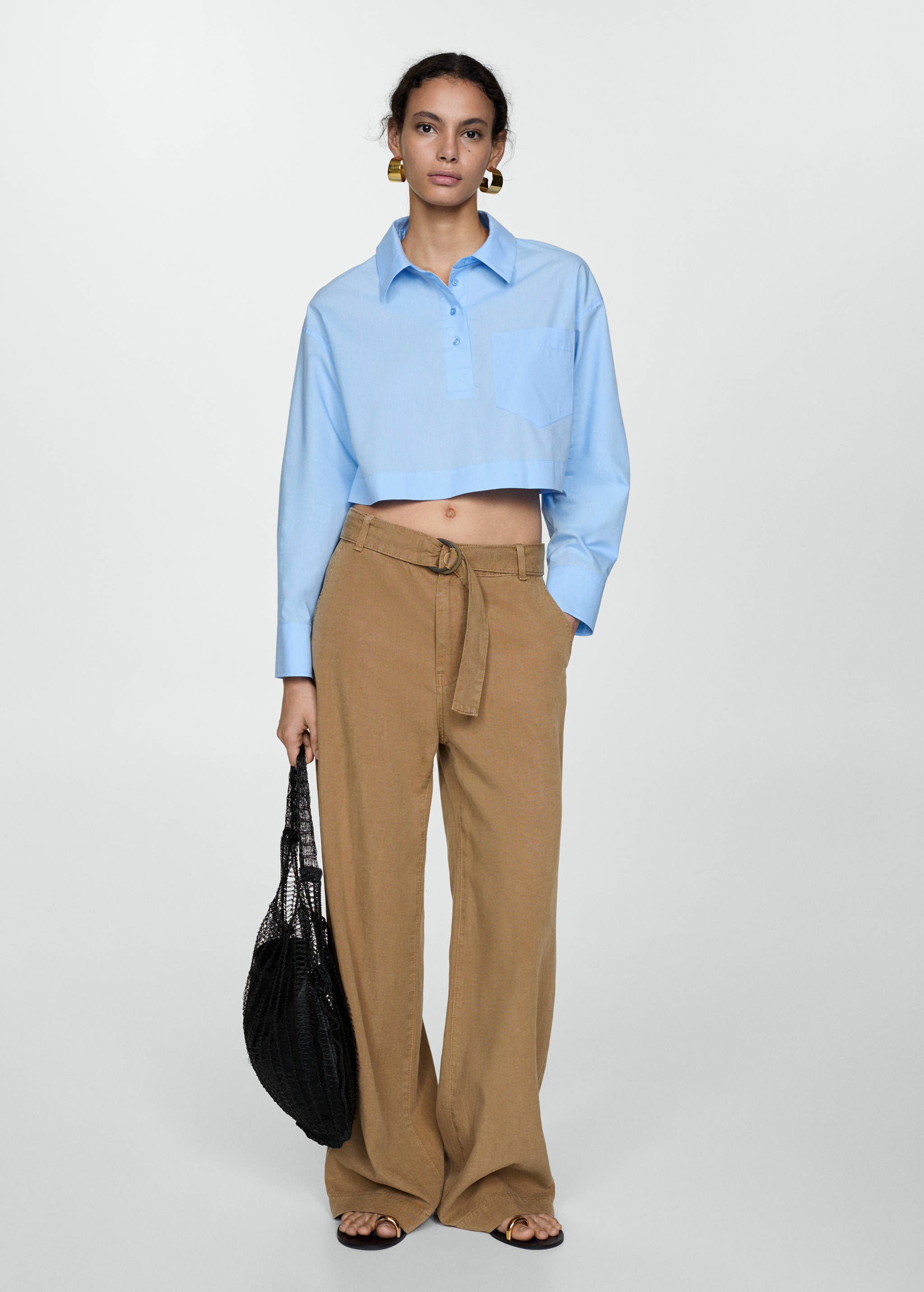 Cropped polo-neck shirt - General plane