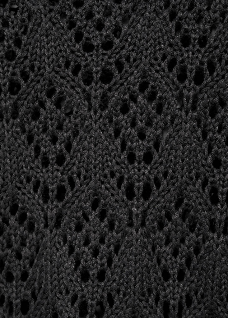 Openwork knit sweater — Charcoal