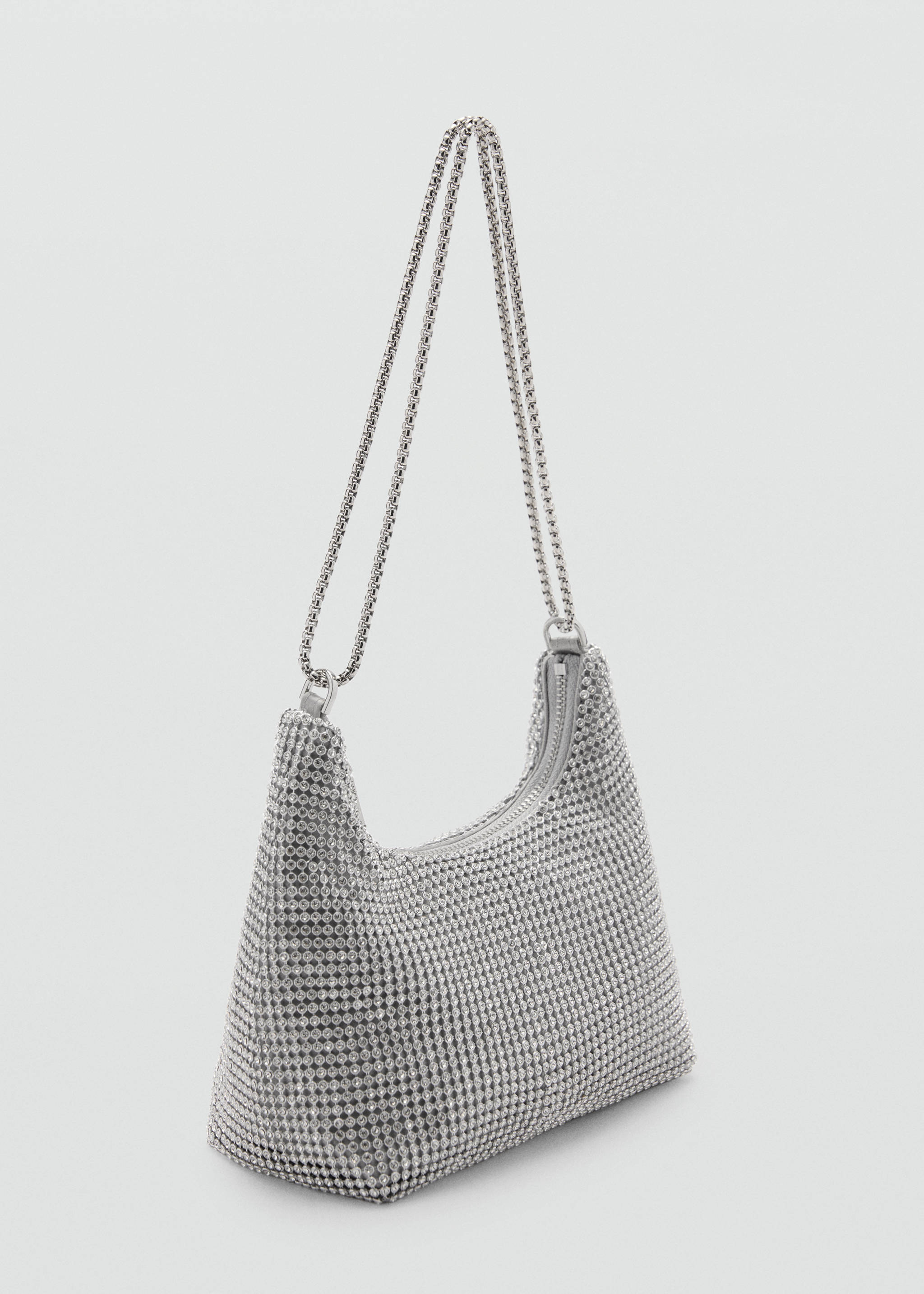 Chain bag with crystals - Medium plane