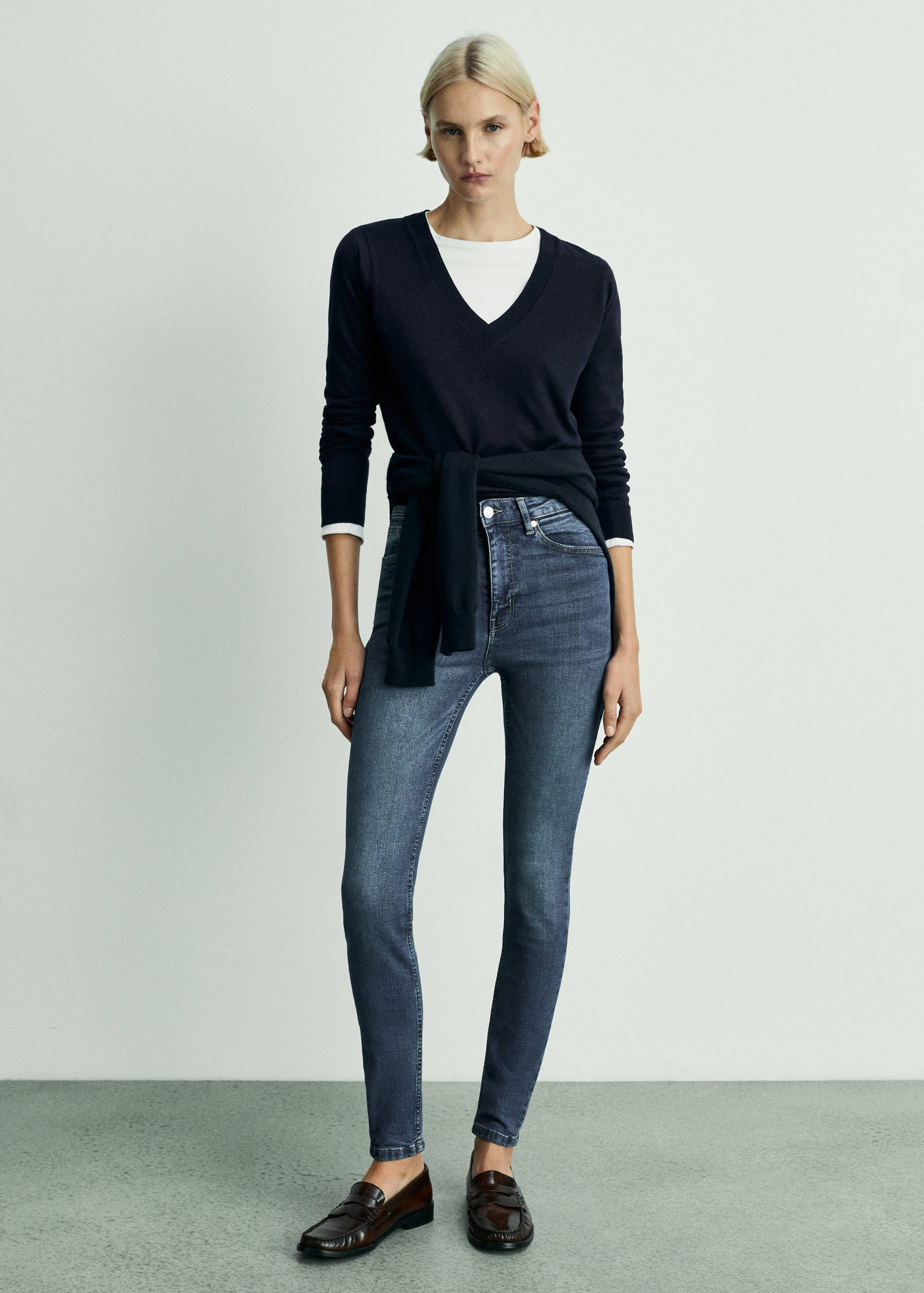 High-rise skinny jeans - General plane