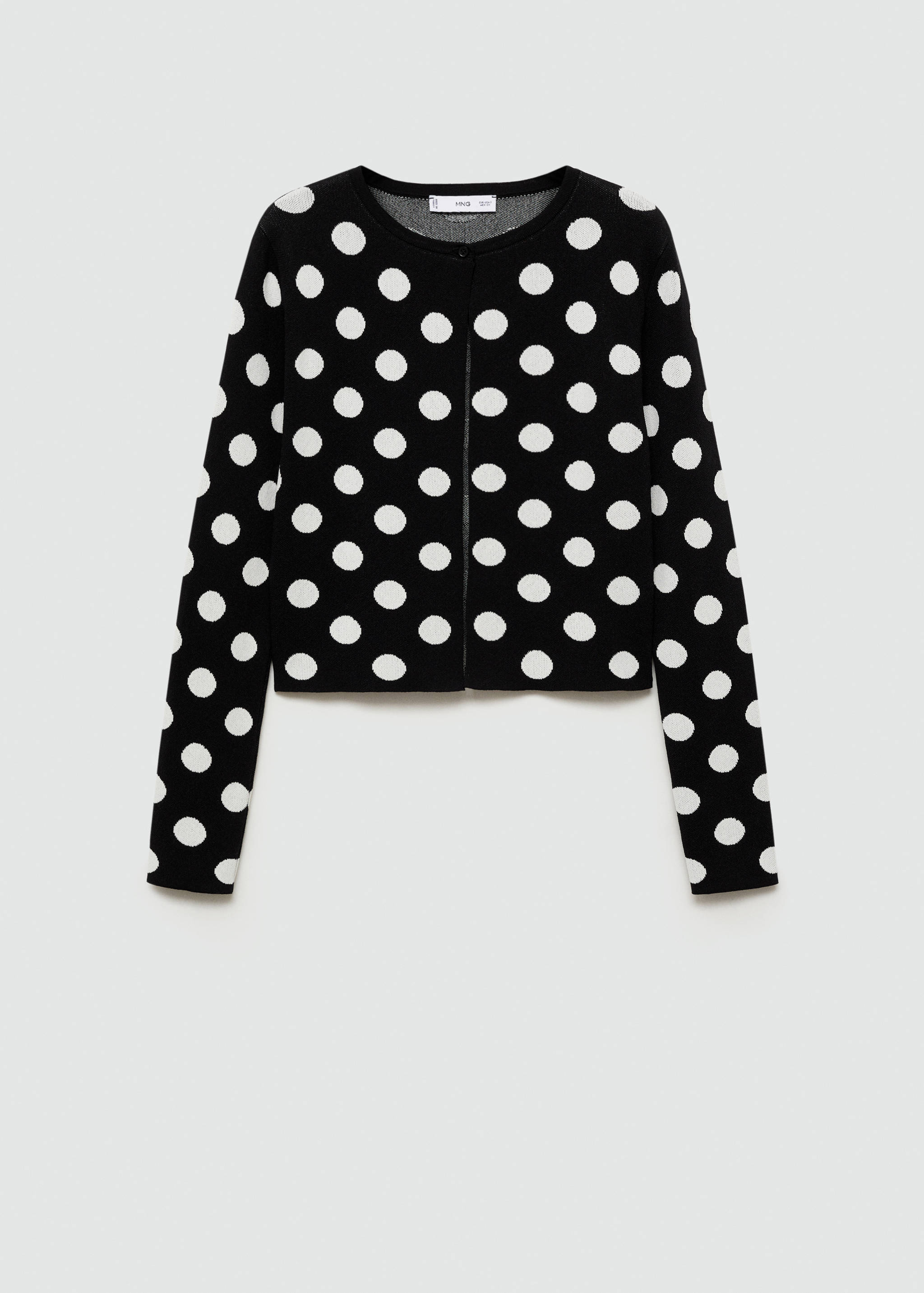 Polka-dot knitted cardigan - Article without model