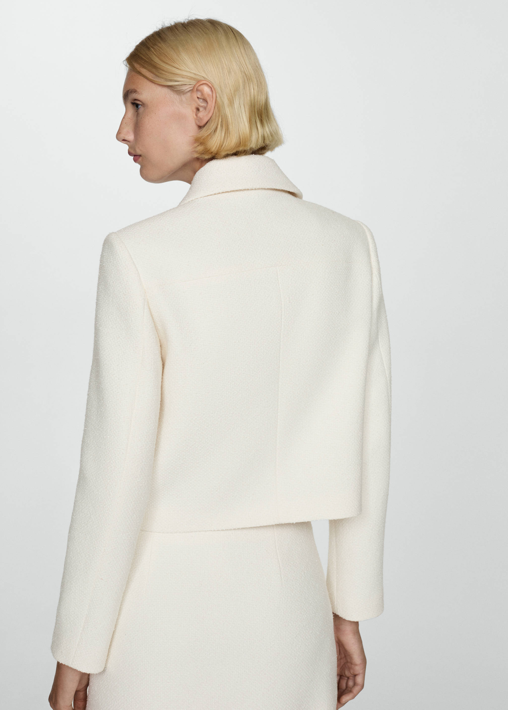 Tweed jacket with buttons - Reverse of the article