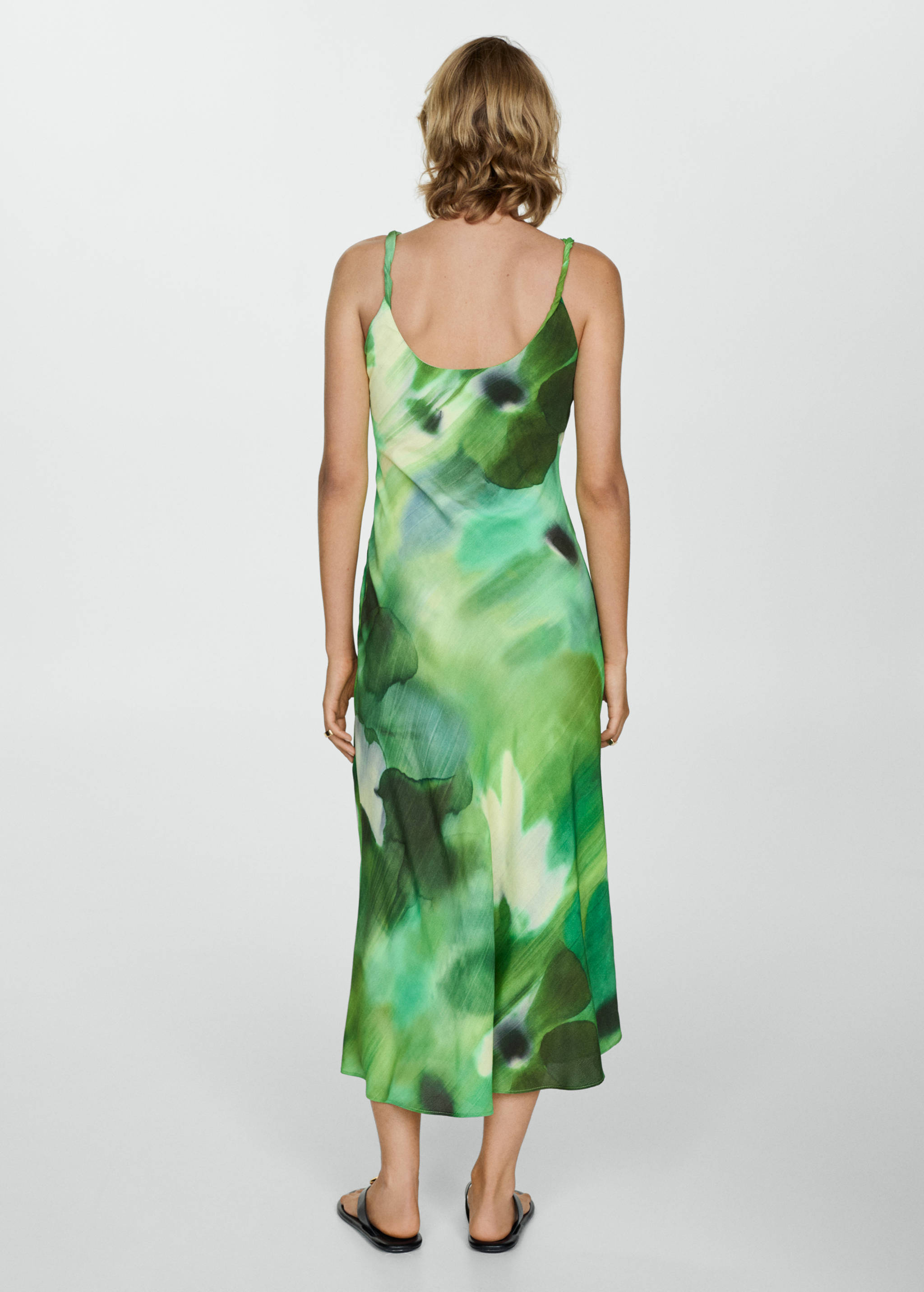 Printed dress with draped detail - Reverse of the article