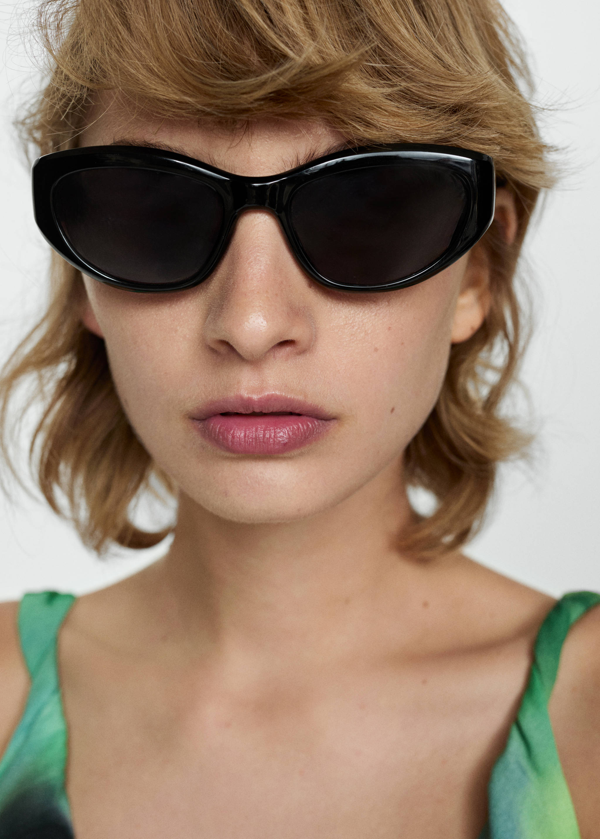 Printed dress with draped detail - Details of the article 1