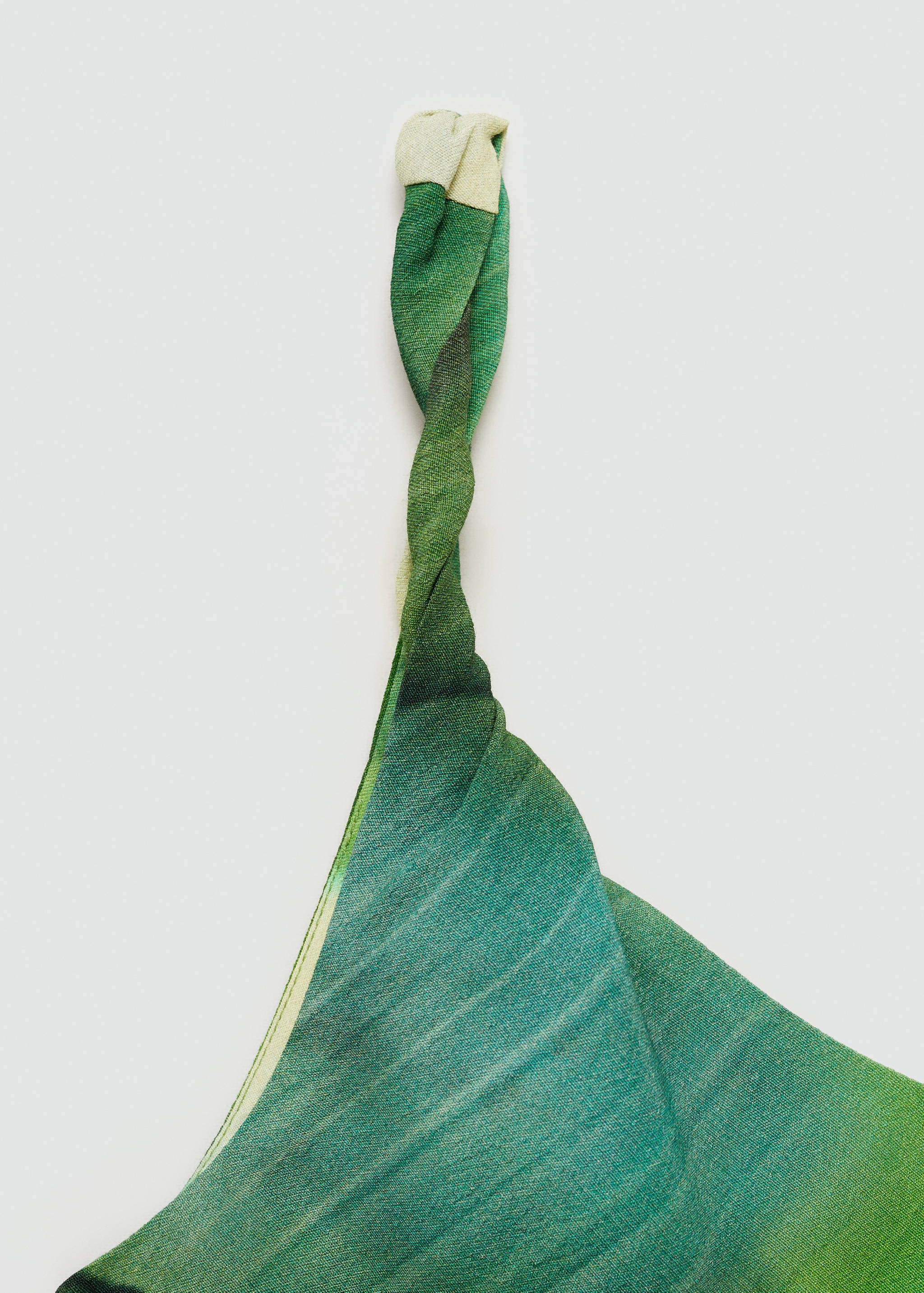 Printed dress with draped detail - Details of the article 0