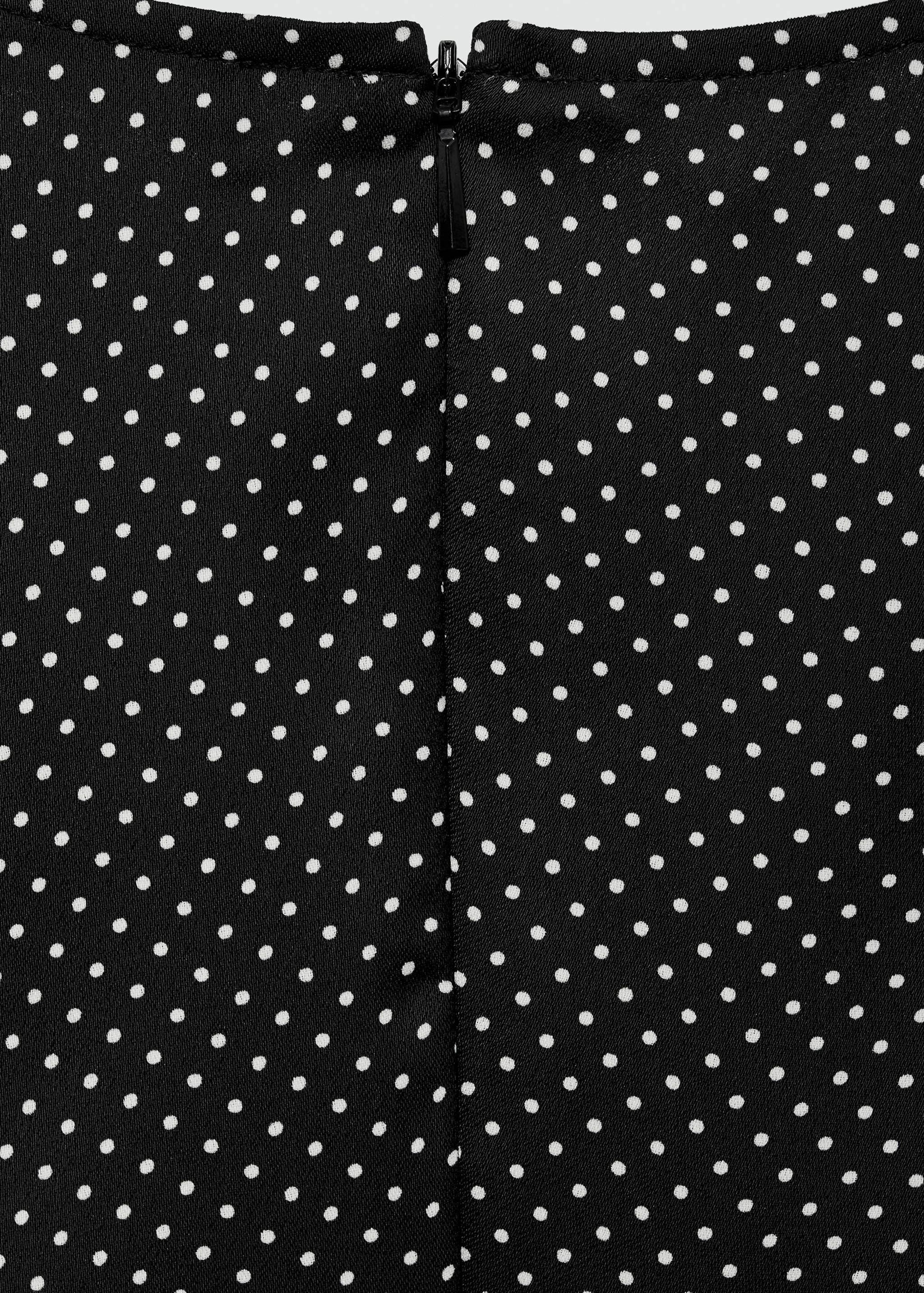 Polka-dot dress with side pleats - Details of the article 0