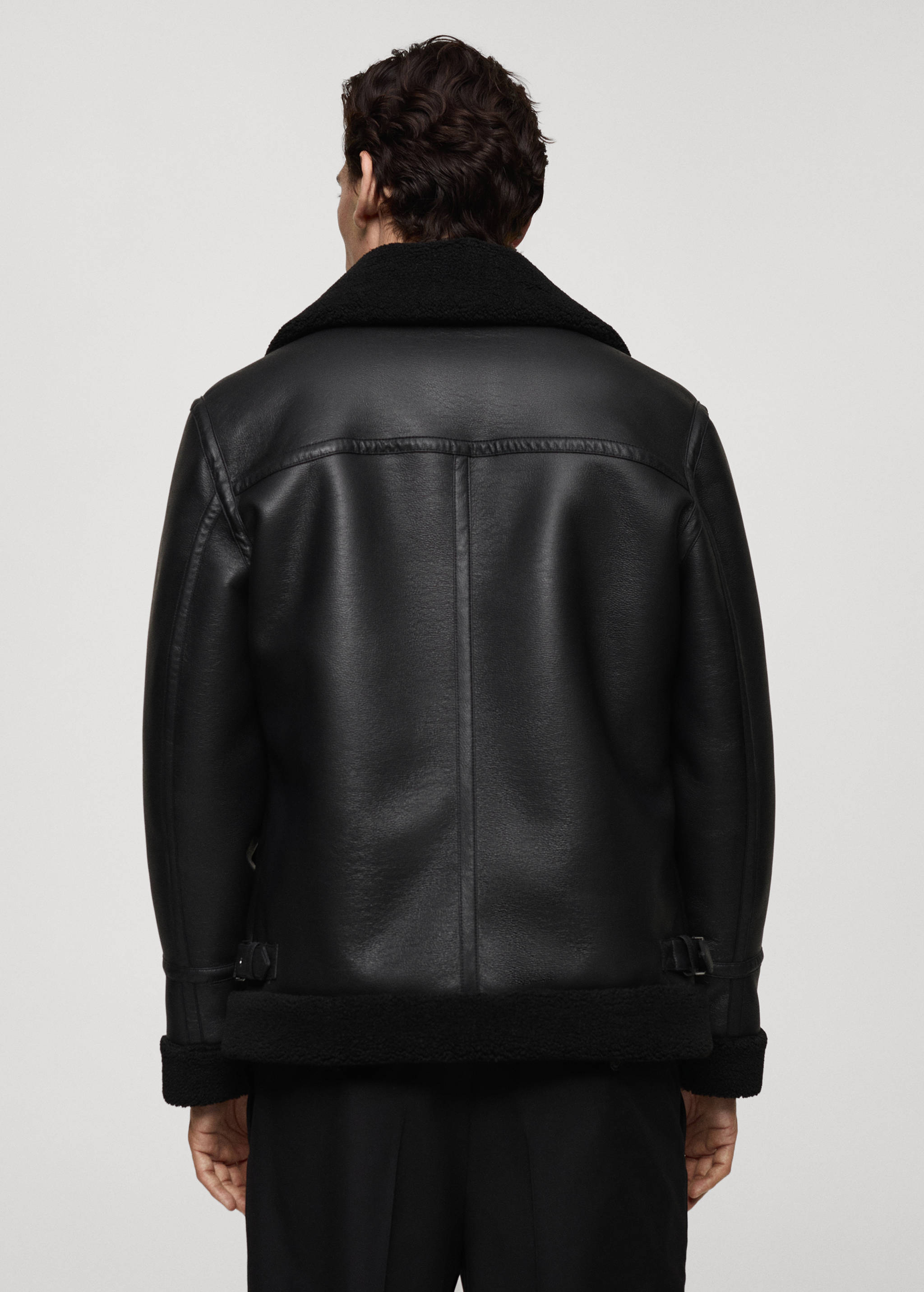 Blouson double face imitation mouton retourné - Verso de l’article