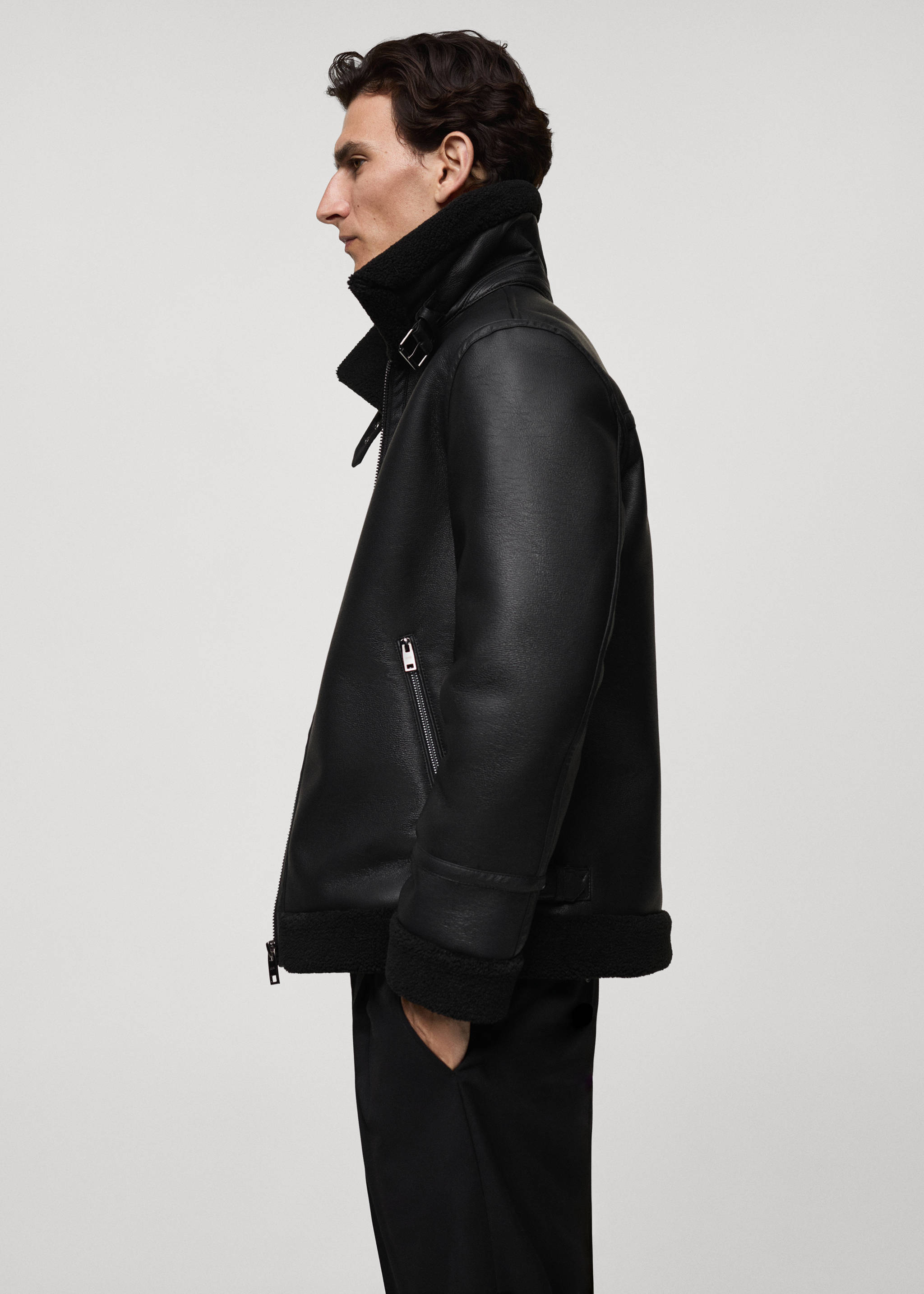 Blouson double face imitation mouton retourné - Détail de l'article 2