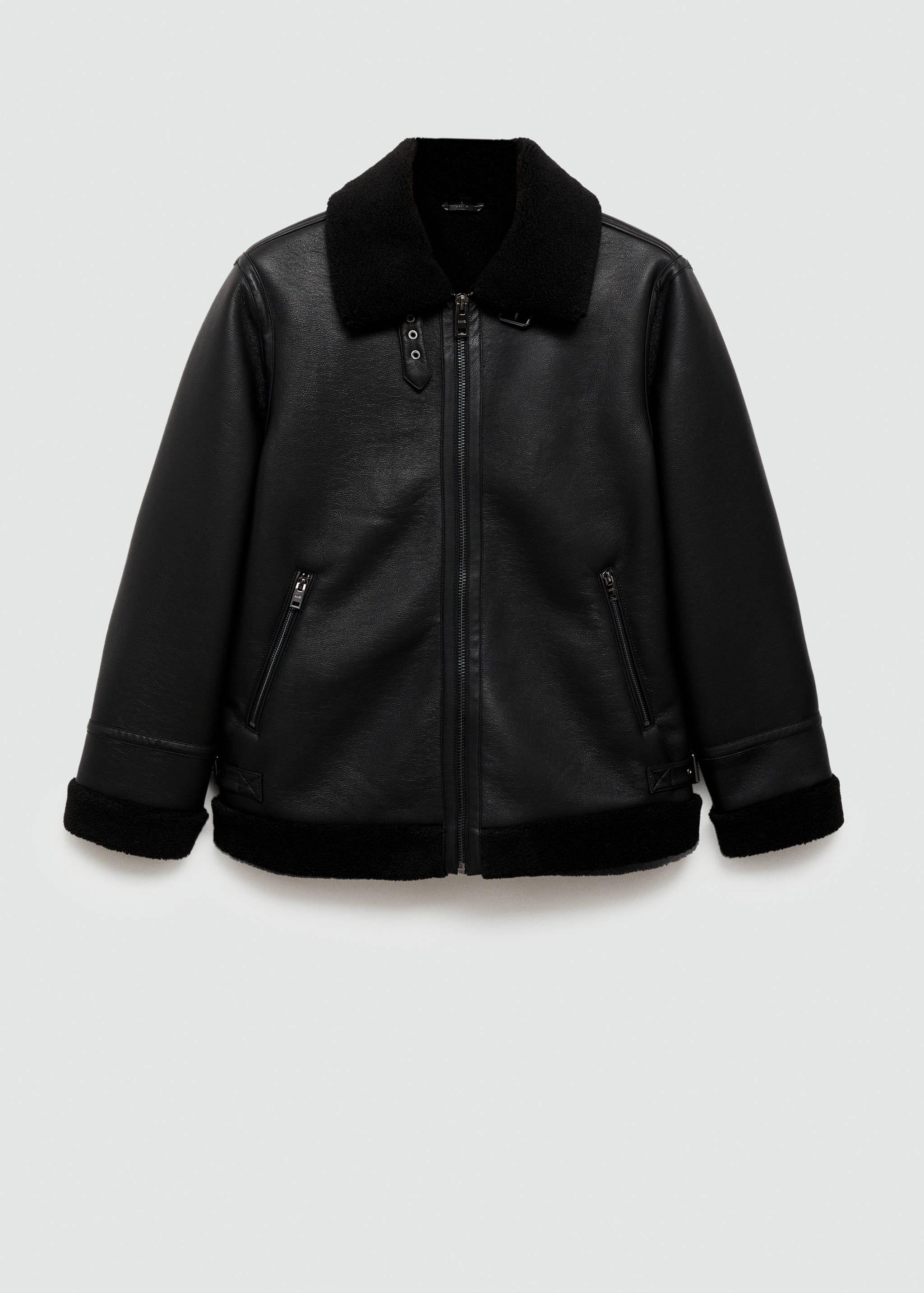 Blouson double face imitation mouton retourné - Article sans modèle