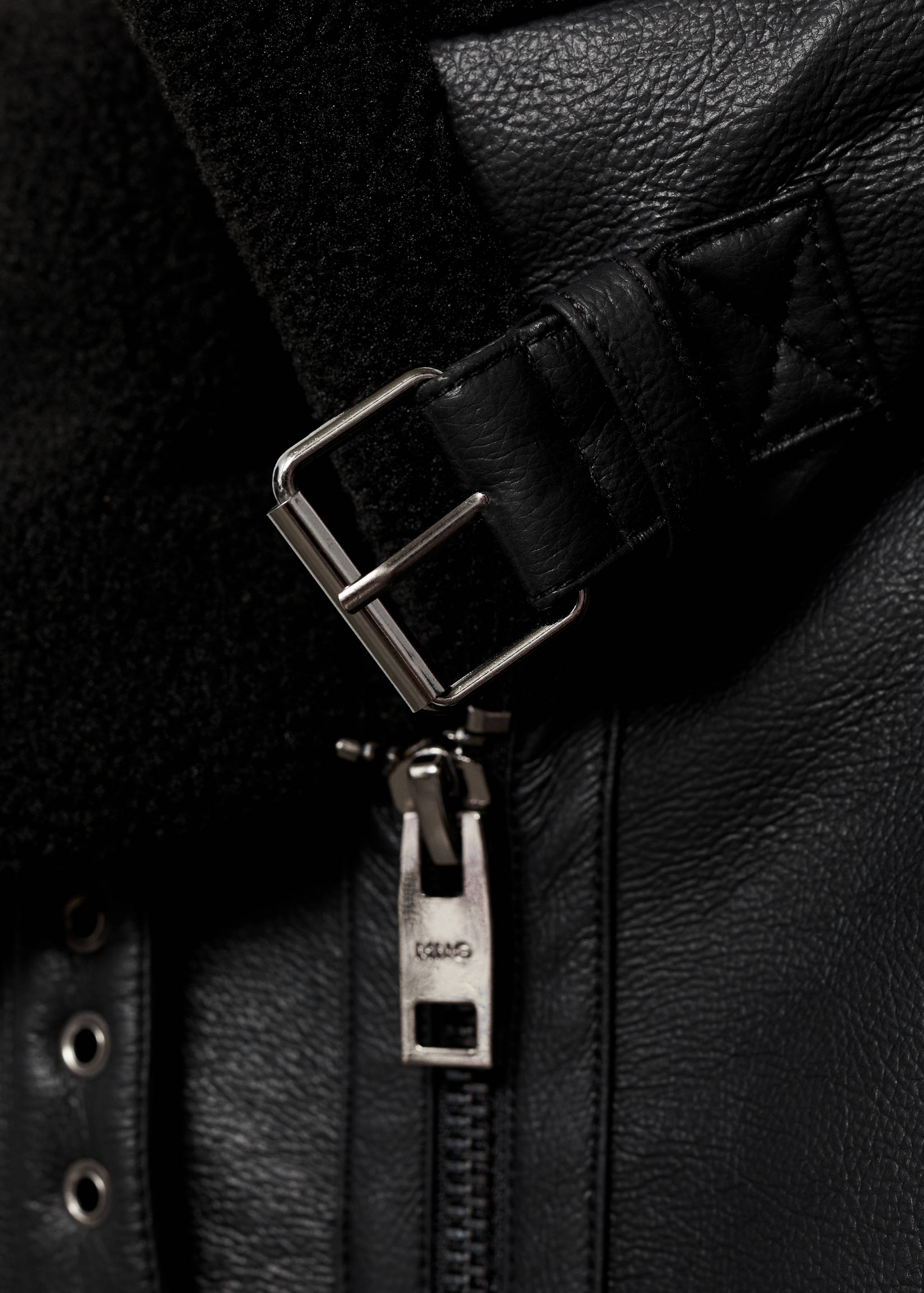 Blouson double face imitation mouton retourné - Détail de l'article 8