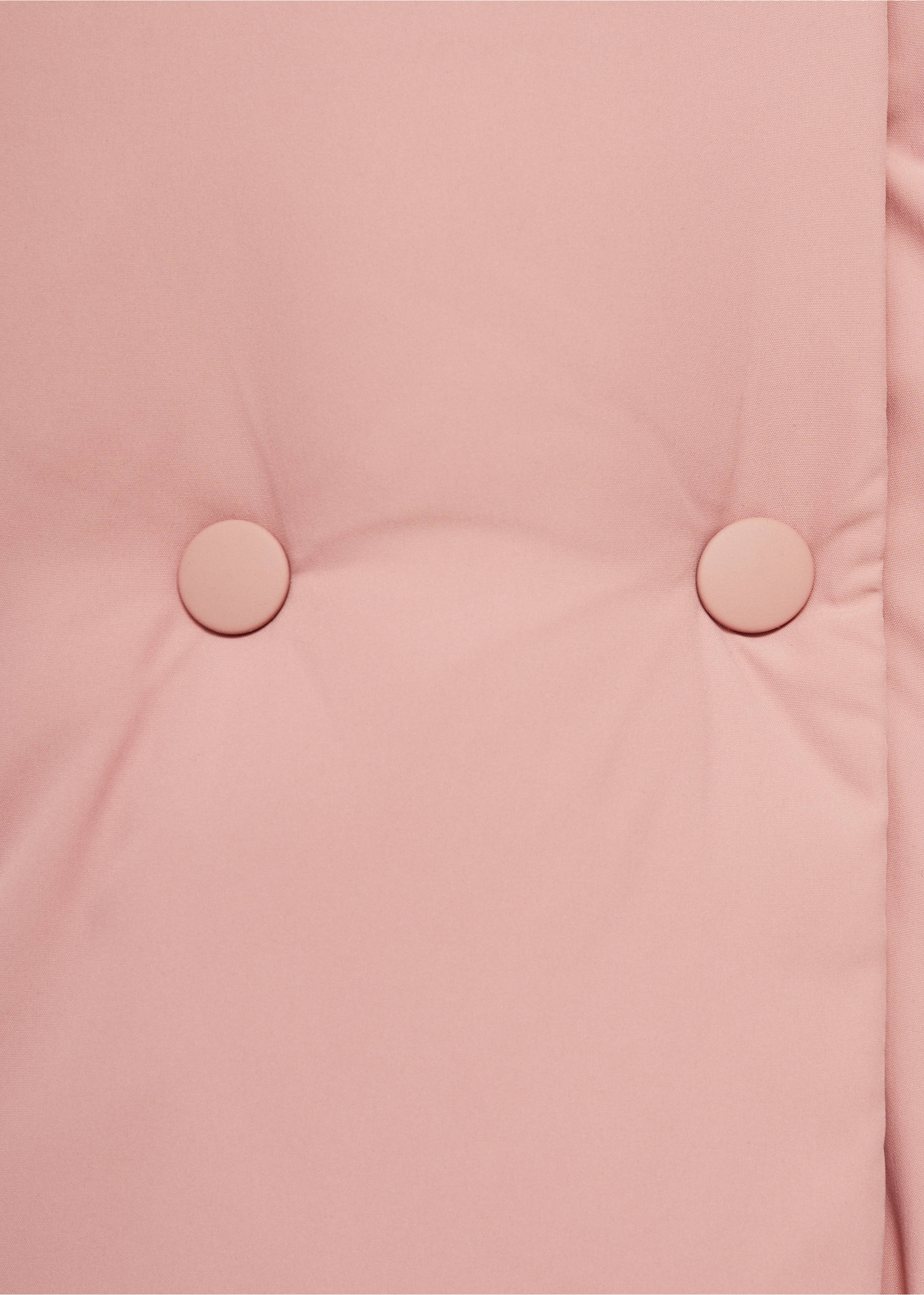 Anorak with fur-effect lining - Details of the article 8, Pink. Ref: 77024436-00.