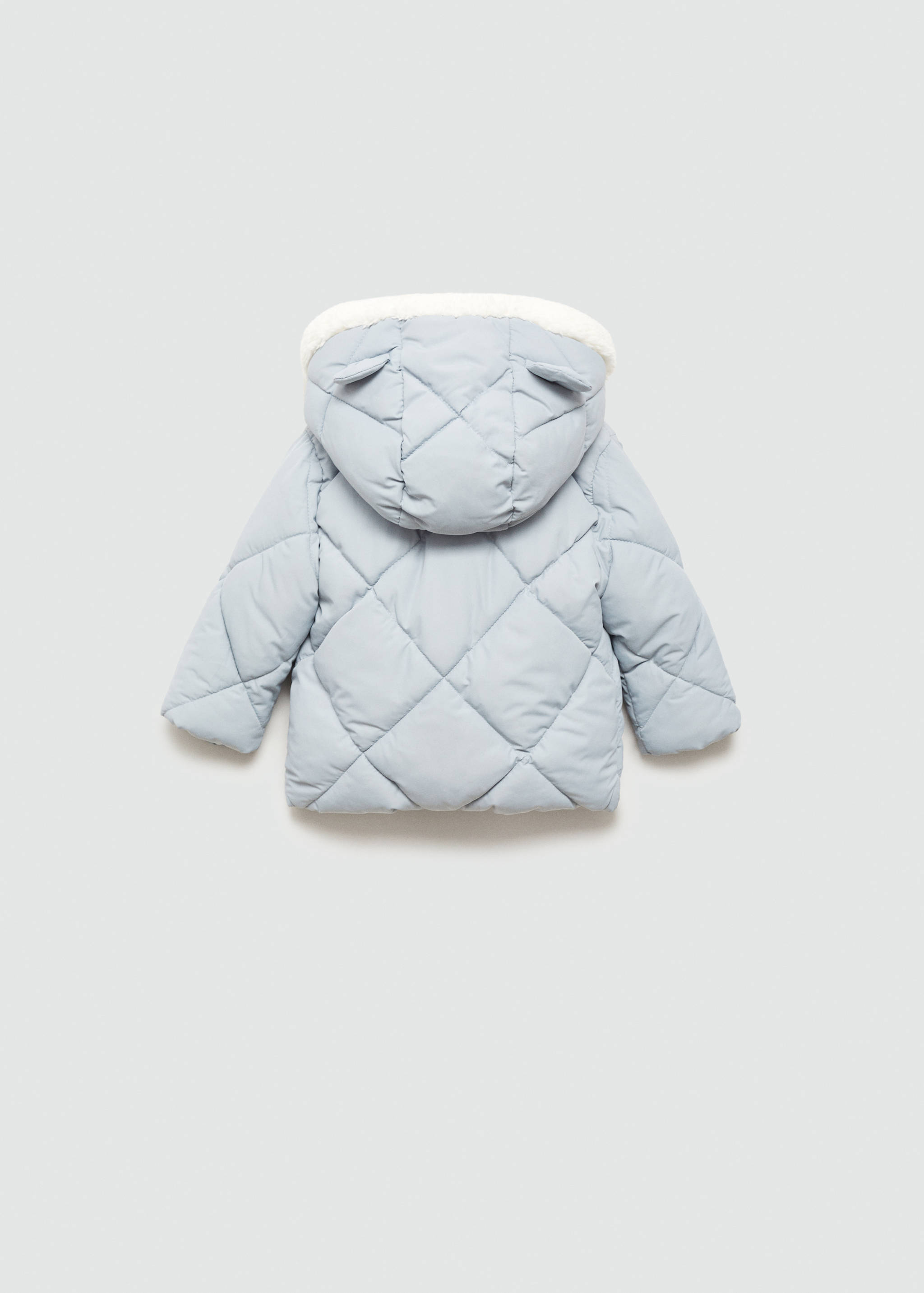 Ears hood puffer coat - Reverse of the article