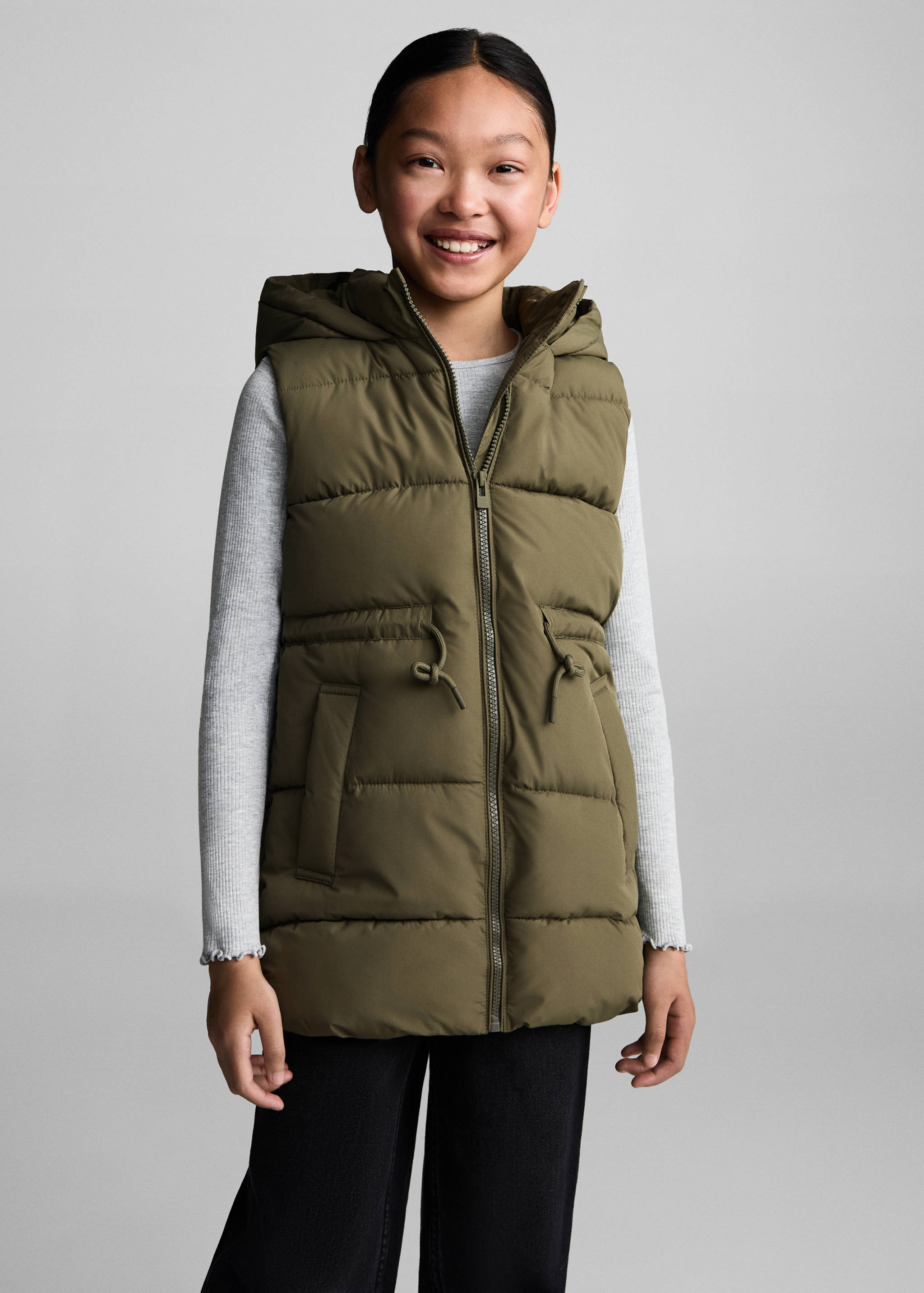 Gilet matelassé long - Plan moyen