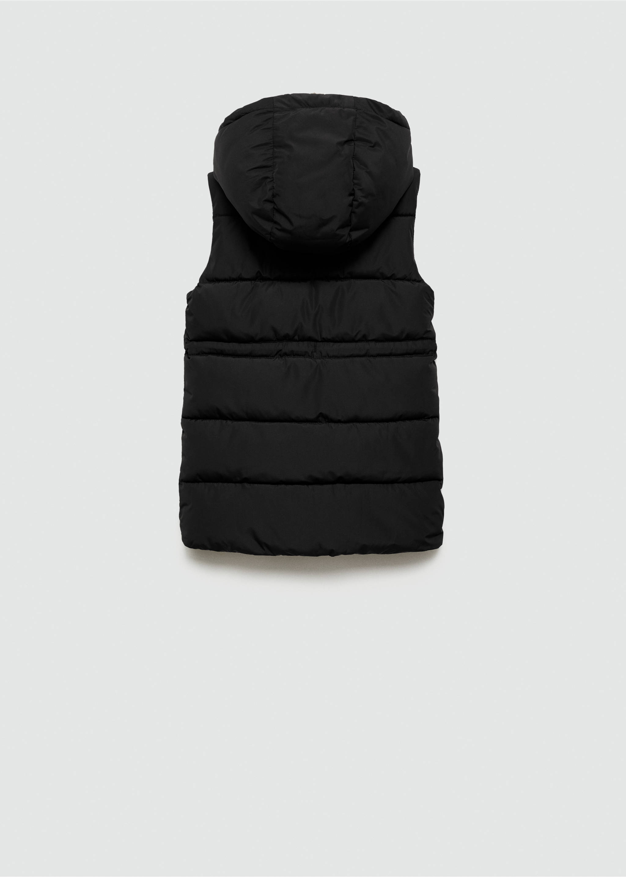 Gilet matelassé long - Verso de l’article, Noir. Ref: 77024438-00.